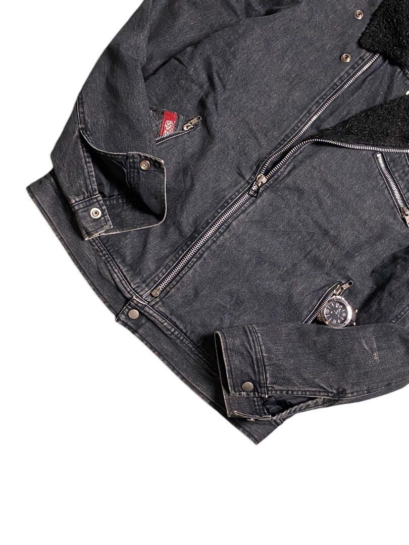 BUFFALO BOBS × Vintage Vintage Buffalo Bobs Denim Sherpa Jacket Ramones Style Size US L / EU 52-54 / 3 - 4 Thumbnail