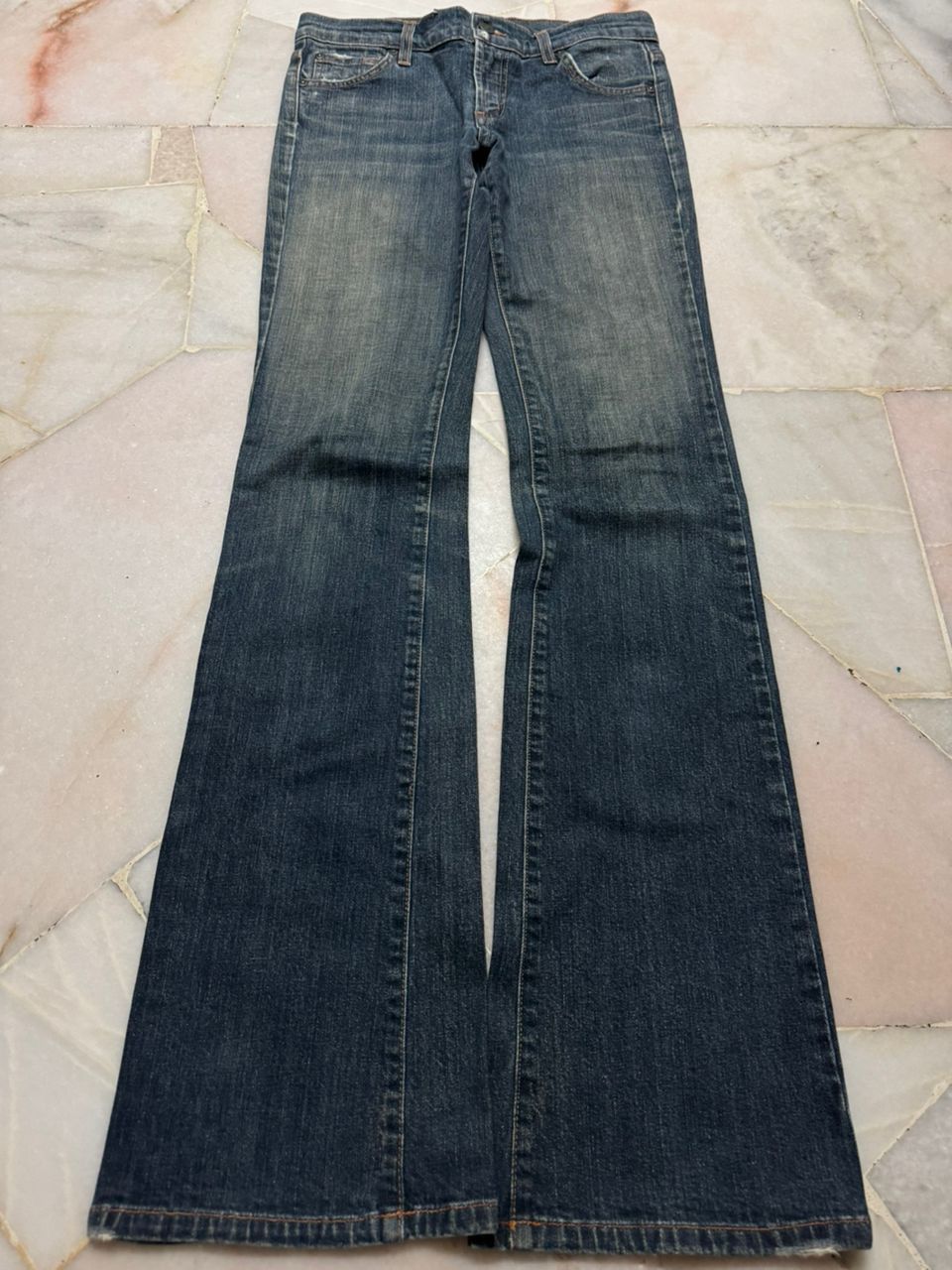 Japanese Brand VINTAGE 2000s JAMES MUD WASHED BELL BOTTOM Size US 27 - 3 Thumbnail