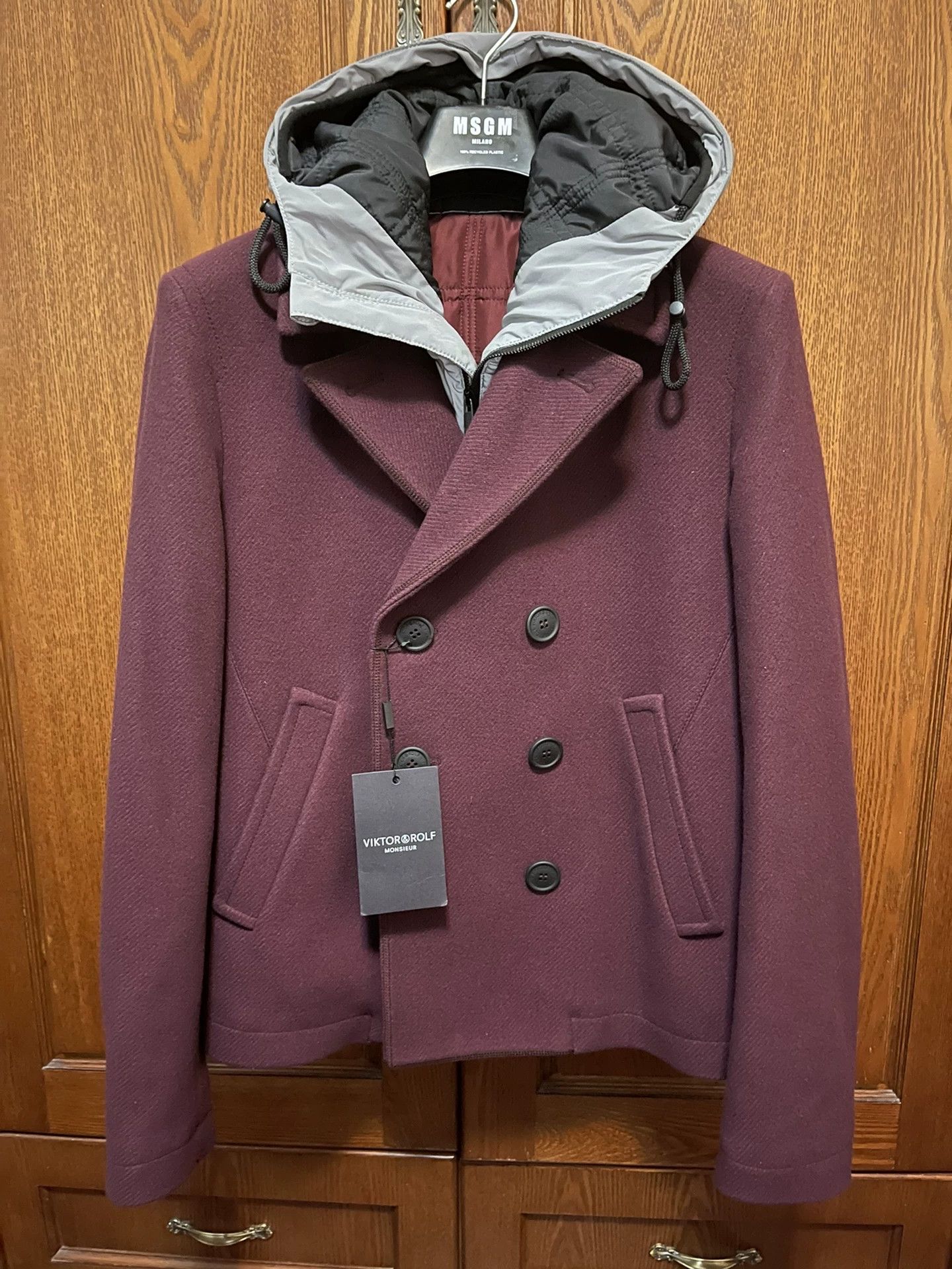 Viktor & Rolf Viktor & Rolf Wool-Blend Faux Two-Piece Short Coat 46 NWT Size US S / EU 44-46 / 1 - 1 Thumbnail