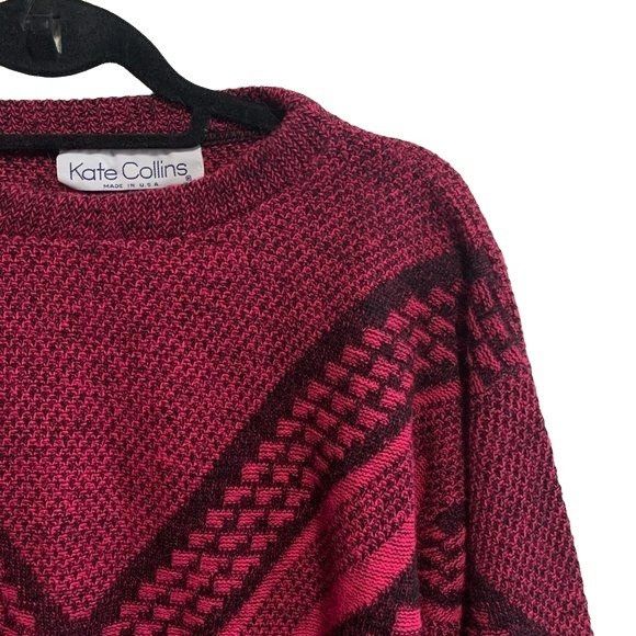 Vintage Vintage Kate Collins Abstract Novelty Geometric Sweater Size S / US 4 / IT 40 - 3 Thumbnail