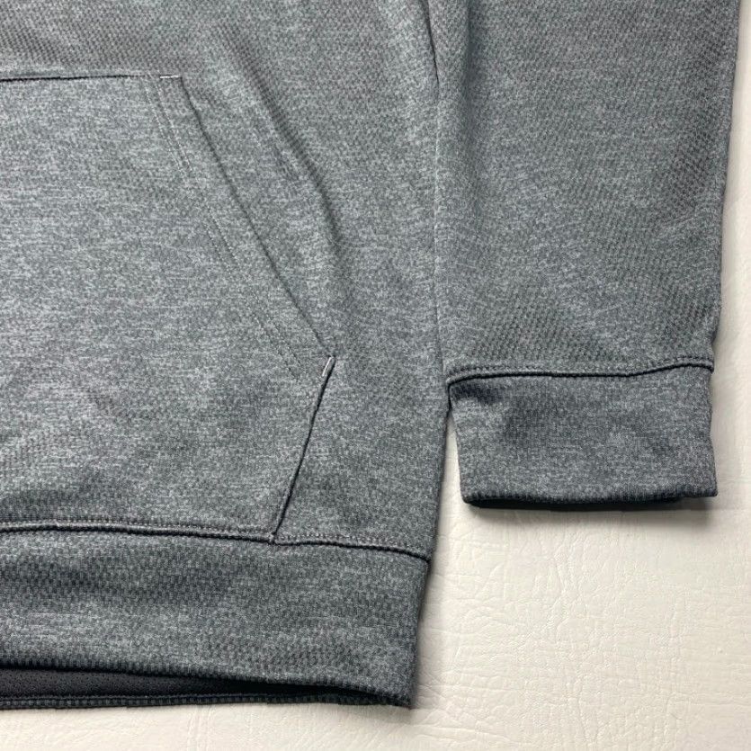 Adidas VINTAGE Adidas ClimaWarm Gray Hoodie XL Grid Logo Pullover Sweatshirt Drawstring 8144 Size US XL / EU 56 / 4 - 4 Thumbnail