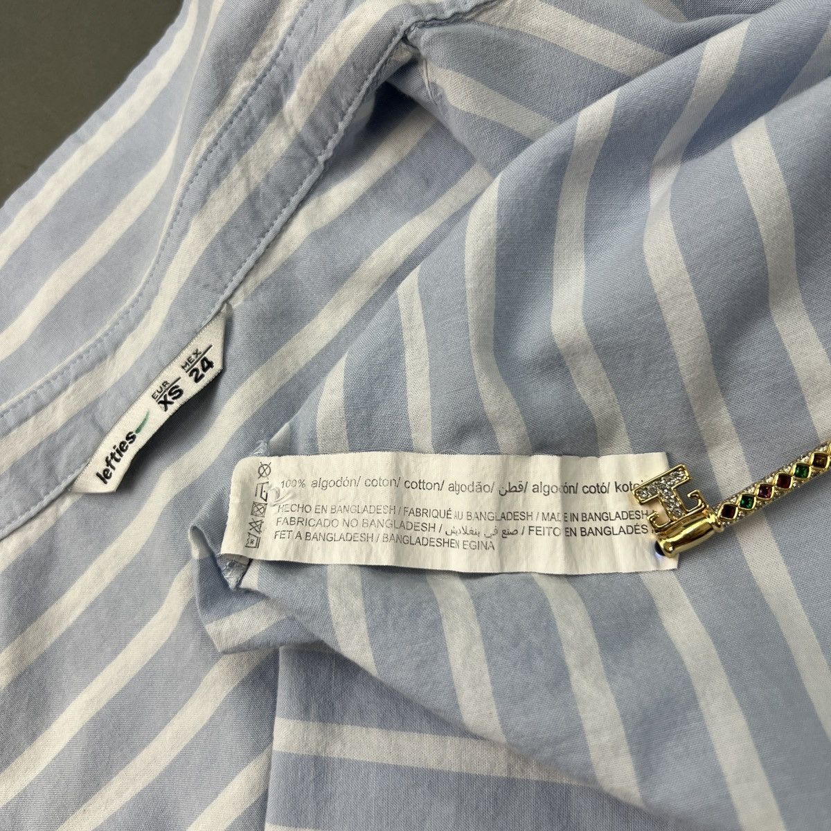 Designer EU Designer Pinstriped Button Up Shirt Size US XS / EU 42 / 0 - 7 Thumbnail
