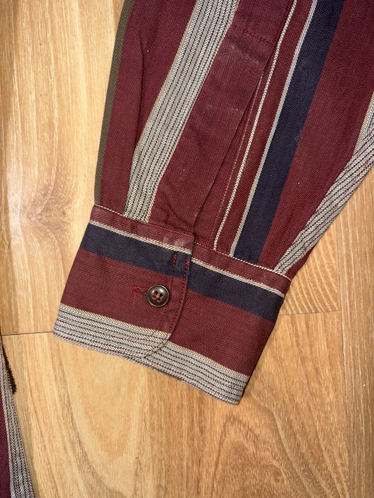 Ralph Lauren VTG 90s Chaps RalphLauren MultiStripe HerringboneShirt SizeS Size US S / EU 44-46 / 1 - 6 Thumbnail