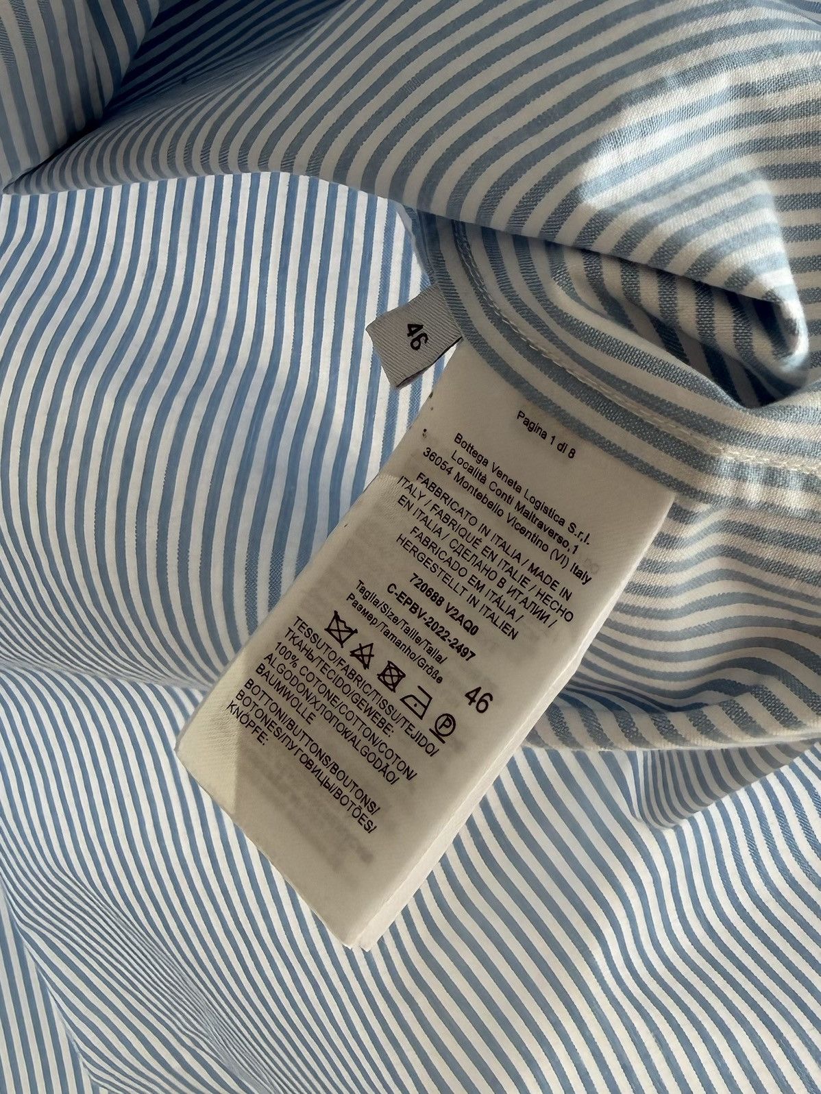 Bottega Veneta Cotton Poplin Shirt Compact Shirt Size US S / EU 44-46 / 1 - 4 Thumbnail