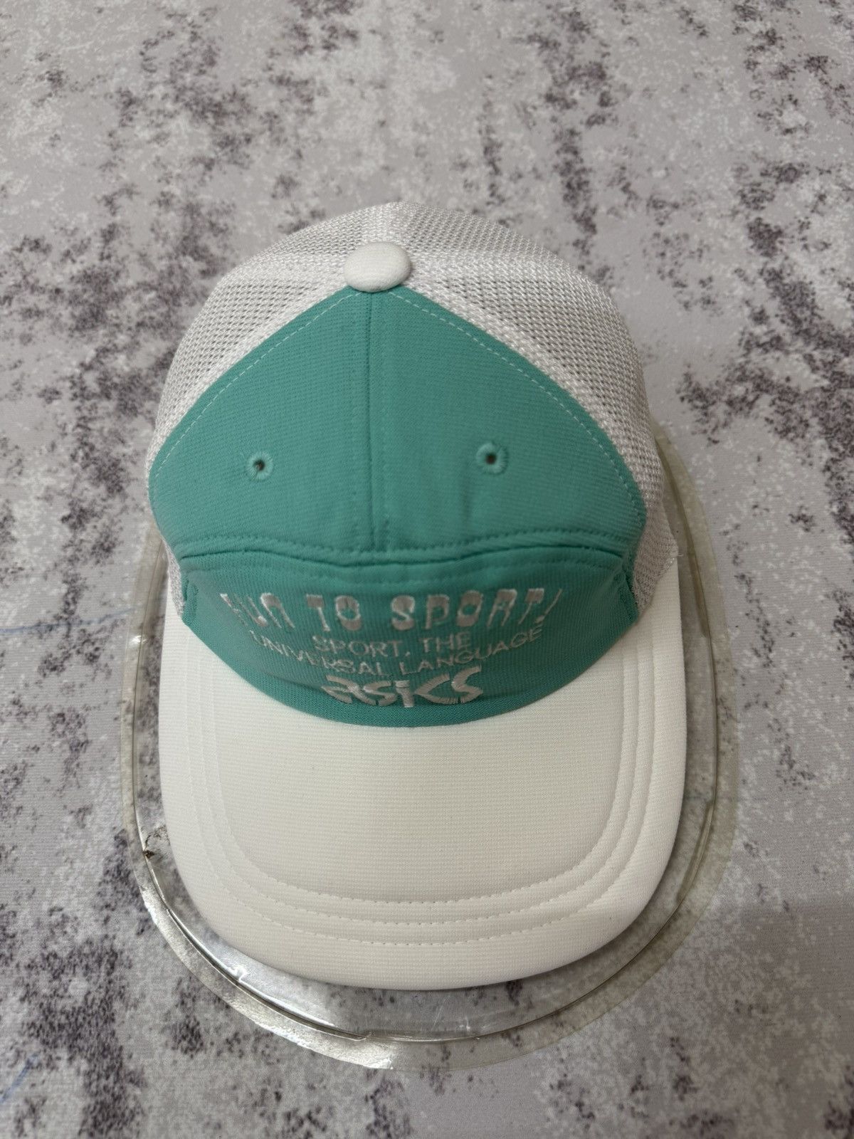 Asics Vintage 90s Asics Fun To Sport Universal Languege TruckerCap Size ONE SIZE - 5 Thumbnail