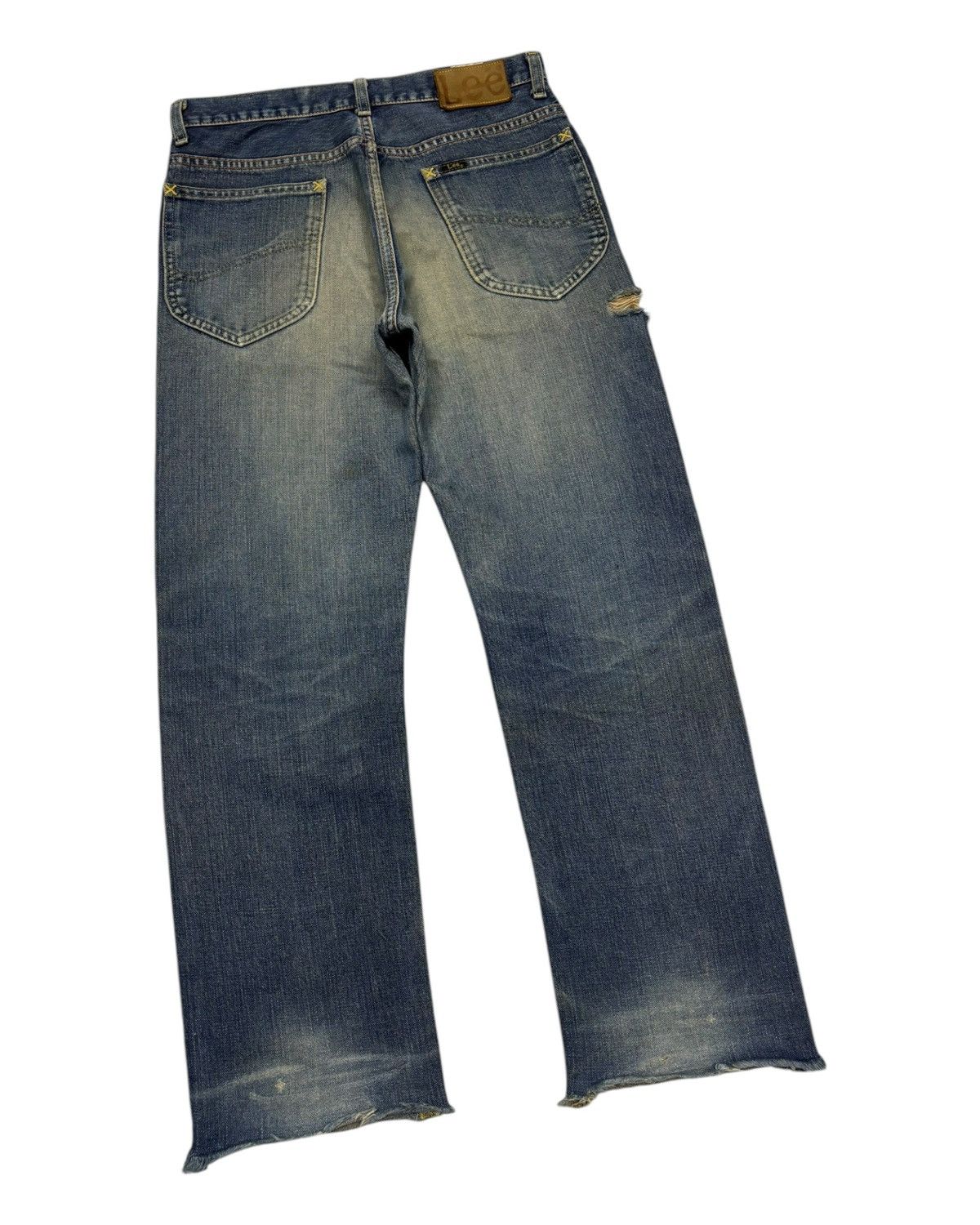 Lee Vintage Lee THRASHED Distressed Selvedge Denim Jeans Size US 30 / EU 46 - 6 Thumbnail