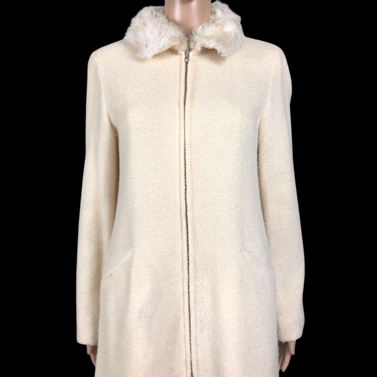 Designer × agnes b. Vintage Agnes B Paris Laine Wool Overcoat Size S / US 4 / IT 40 - 7 Thumbnail
