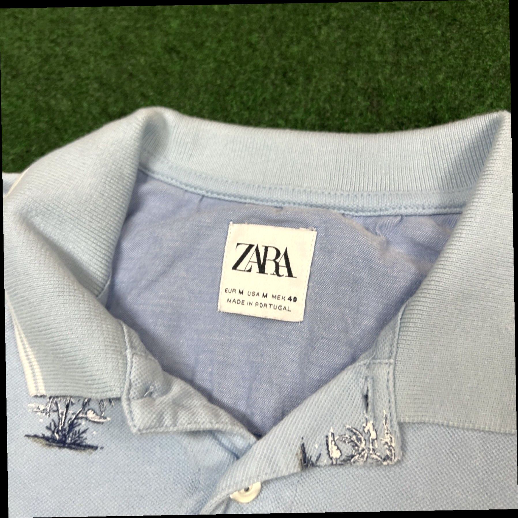 Zara Zara Polo Top Men’s Size Medium Short Sleeve Blue striped Size US M / EU 48-50 / 2 - 4 Thumbnail