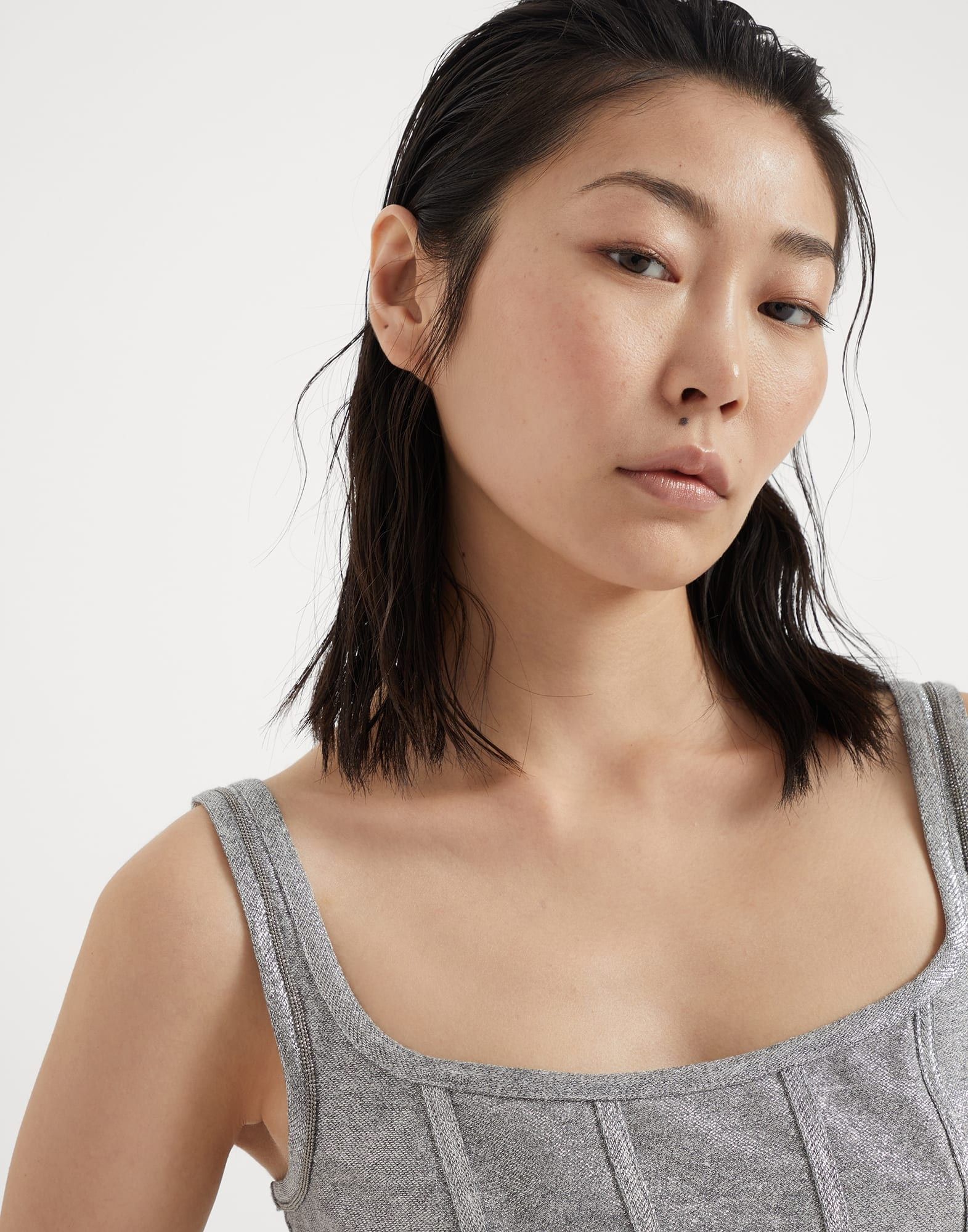 Brunello Cucinelli o1y0825 Bustier in Gray Size S / US 4 / IT 40 - 2 Thumbnail