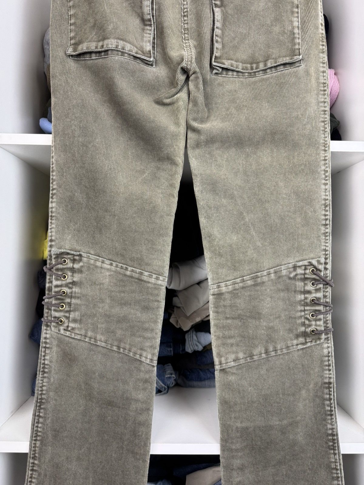 Armani Armani Jeans Women's Corduroy Lace-Up Biker Pants Size 28" / US 6 / IT 42 - 18 Thumbnail