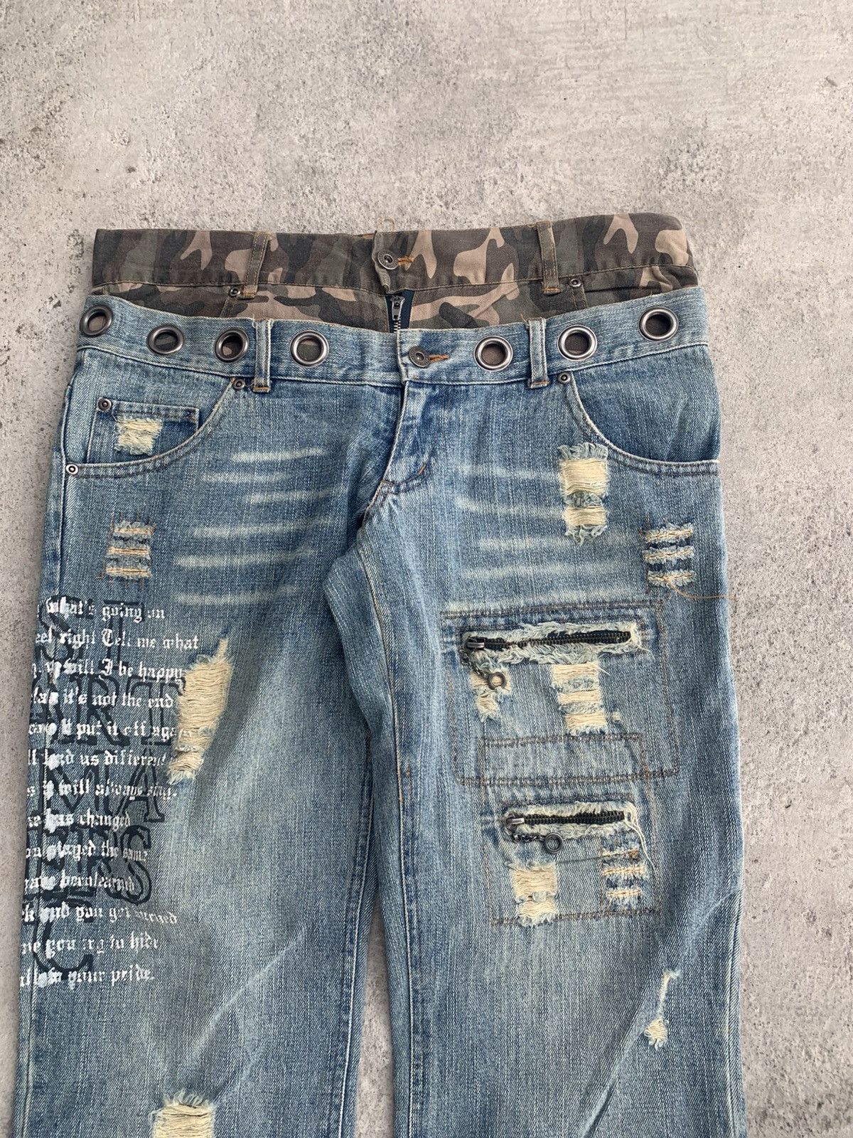 In The Attic In the attic double waist distressed pants Size US 30 / EU 46 - 2 Thumbnail