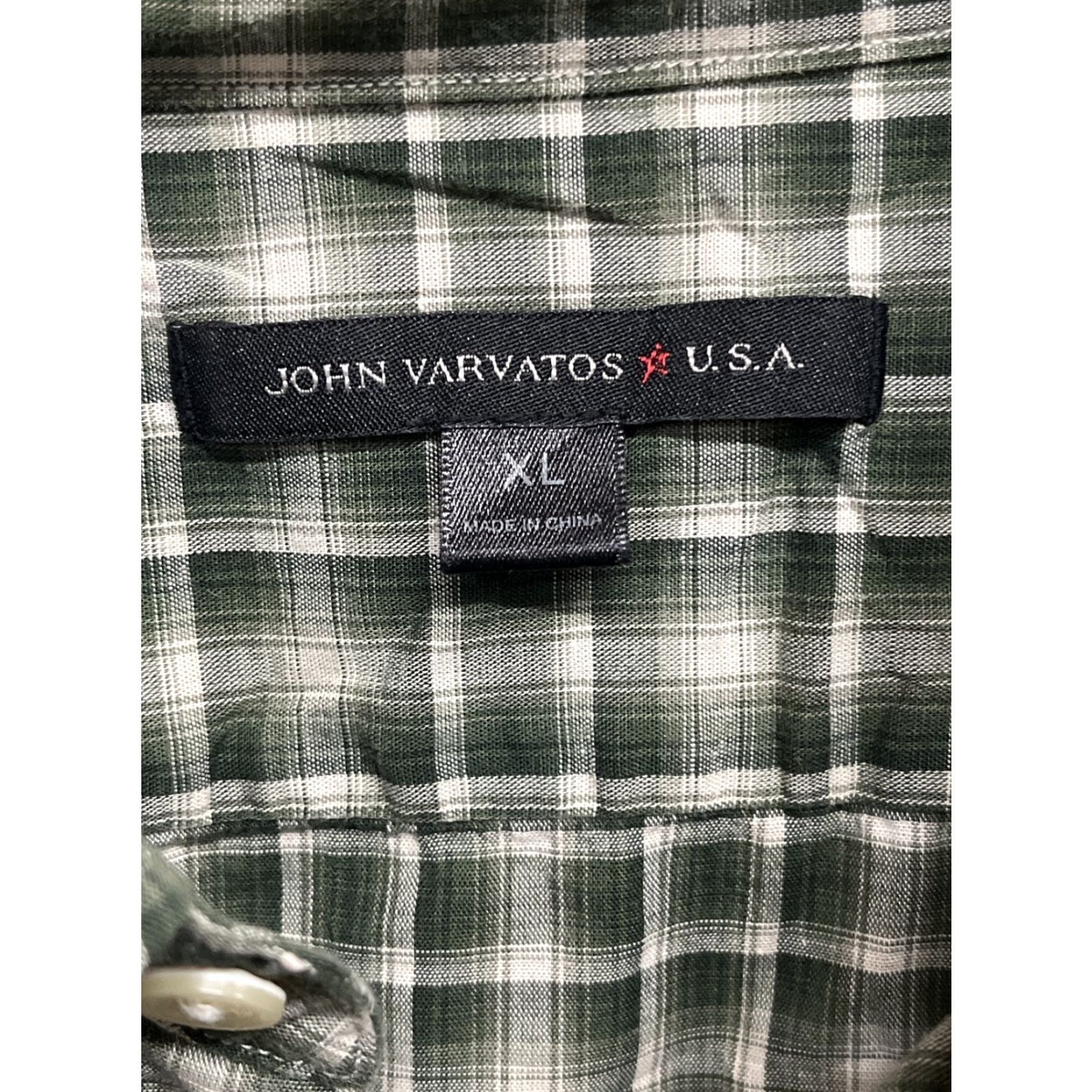 John Varvatos John Varvatos Mens Green Plaid Button-Up Long Sleeve Size XL Size US XL / EU 56 / 4 - 3 Thumbnail