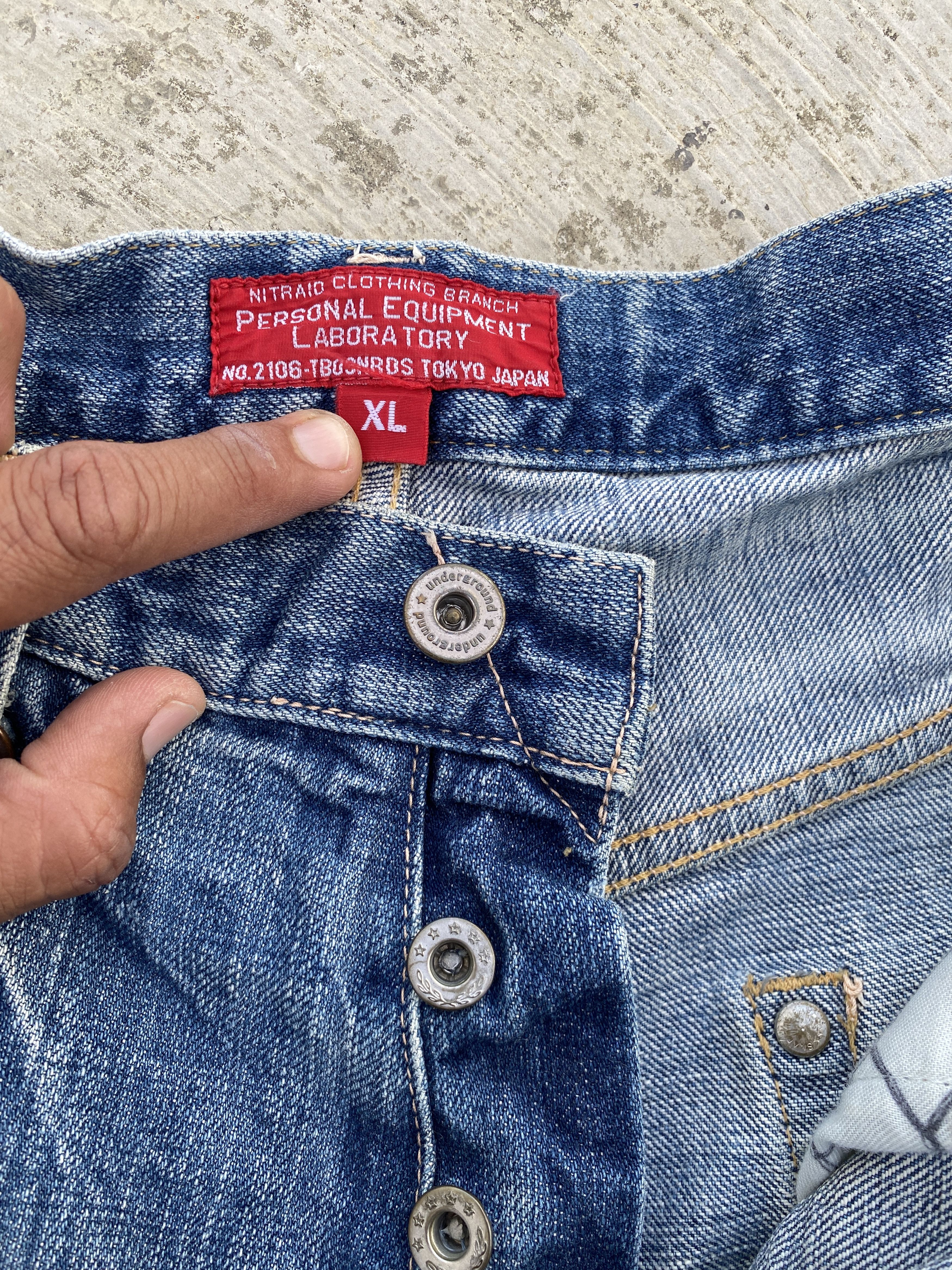 Japanese Brand × Nitraid Nitraid Underground Inc Distressed Jeans Size US 37 - 10 Thumbnail