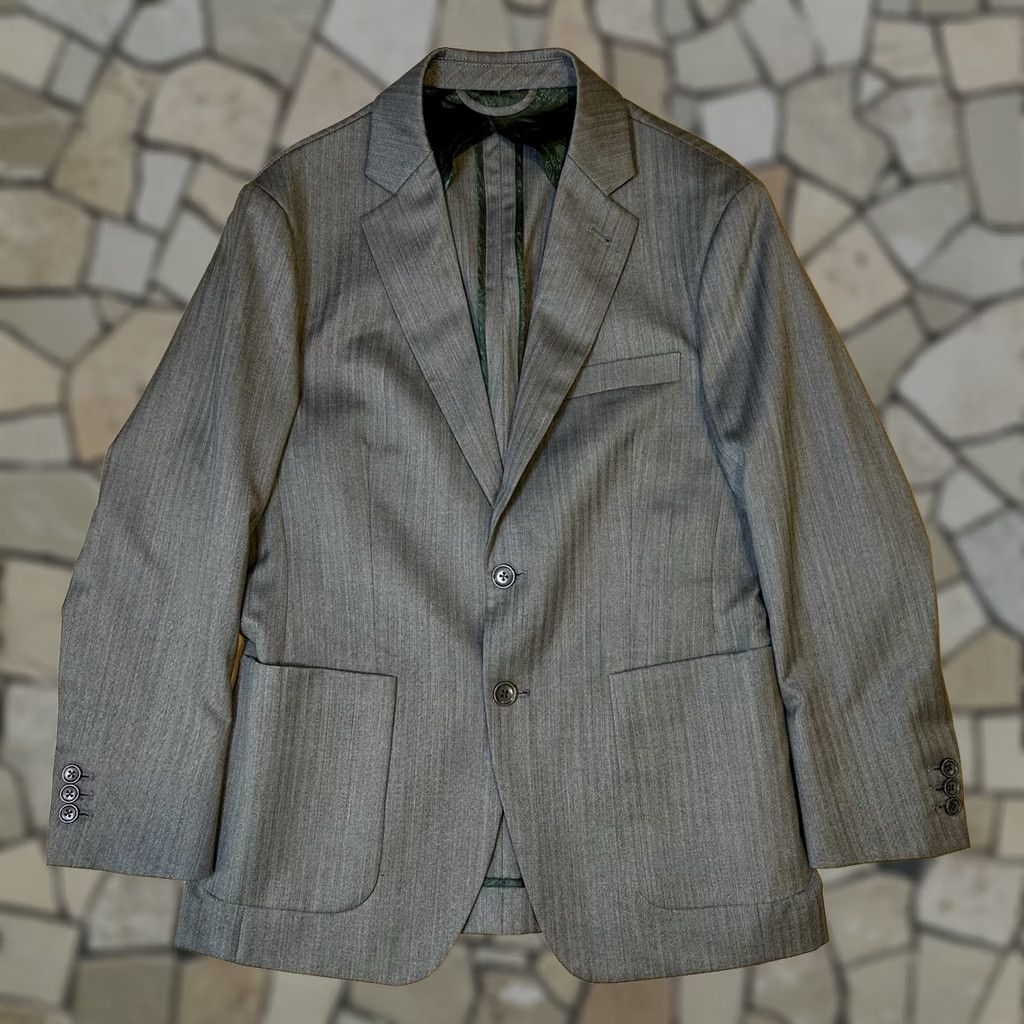Vintage Tailor on Ten Vitale Barberis Blazer Sport Coat Men’s 36 Slim Wool Blue Button Solid Viscose Lining Lightweight Formal Casual Workwear 90s Style Mens Size 36R - 1 Thumbnail