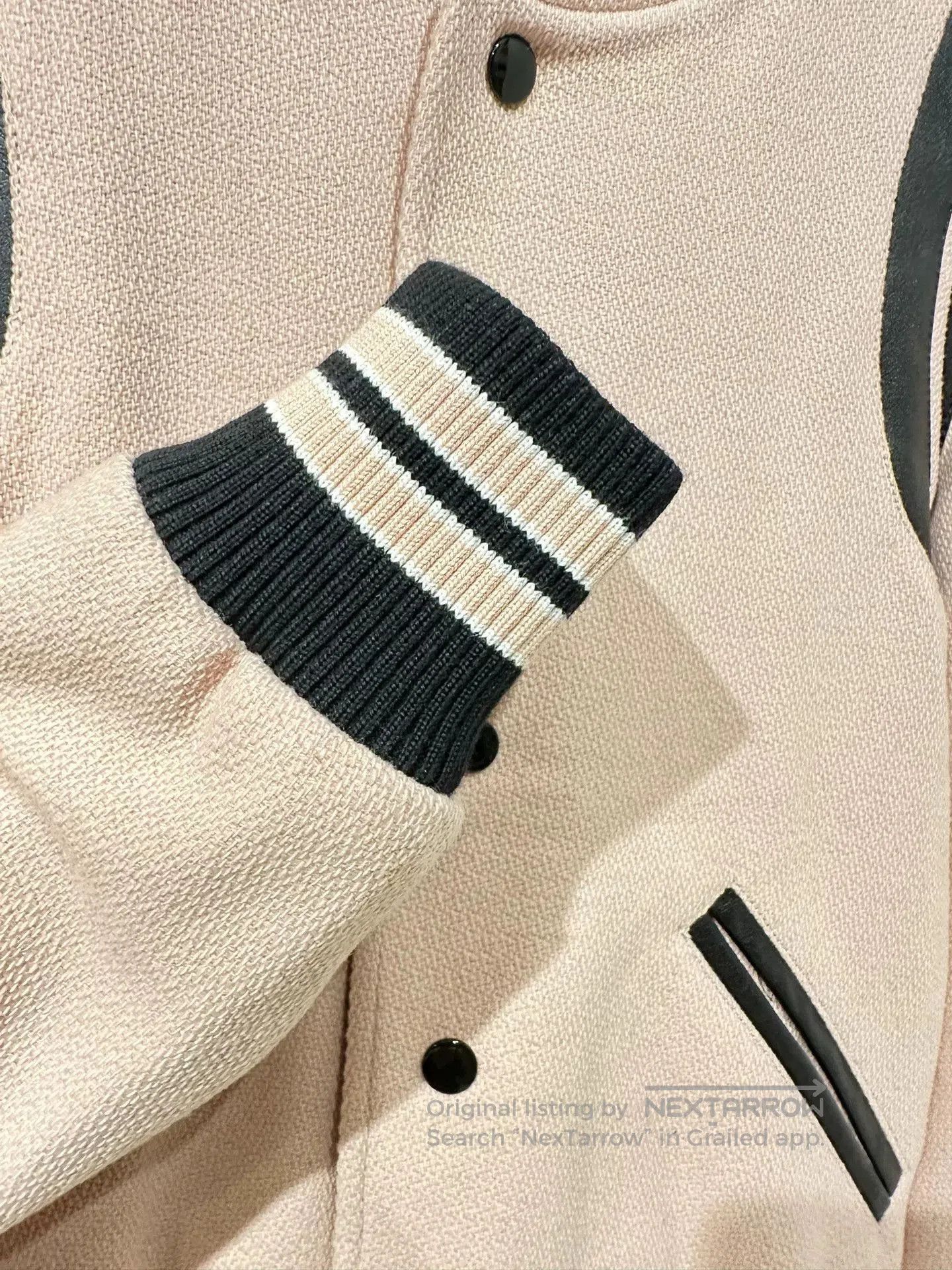 Saint Laurent Paris Saint Laurent Pink Baseball Jacket. Size XS / US 0-2 / IT 36-38 - 5 Thumbnail