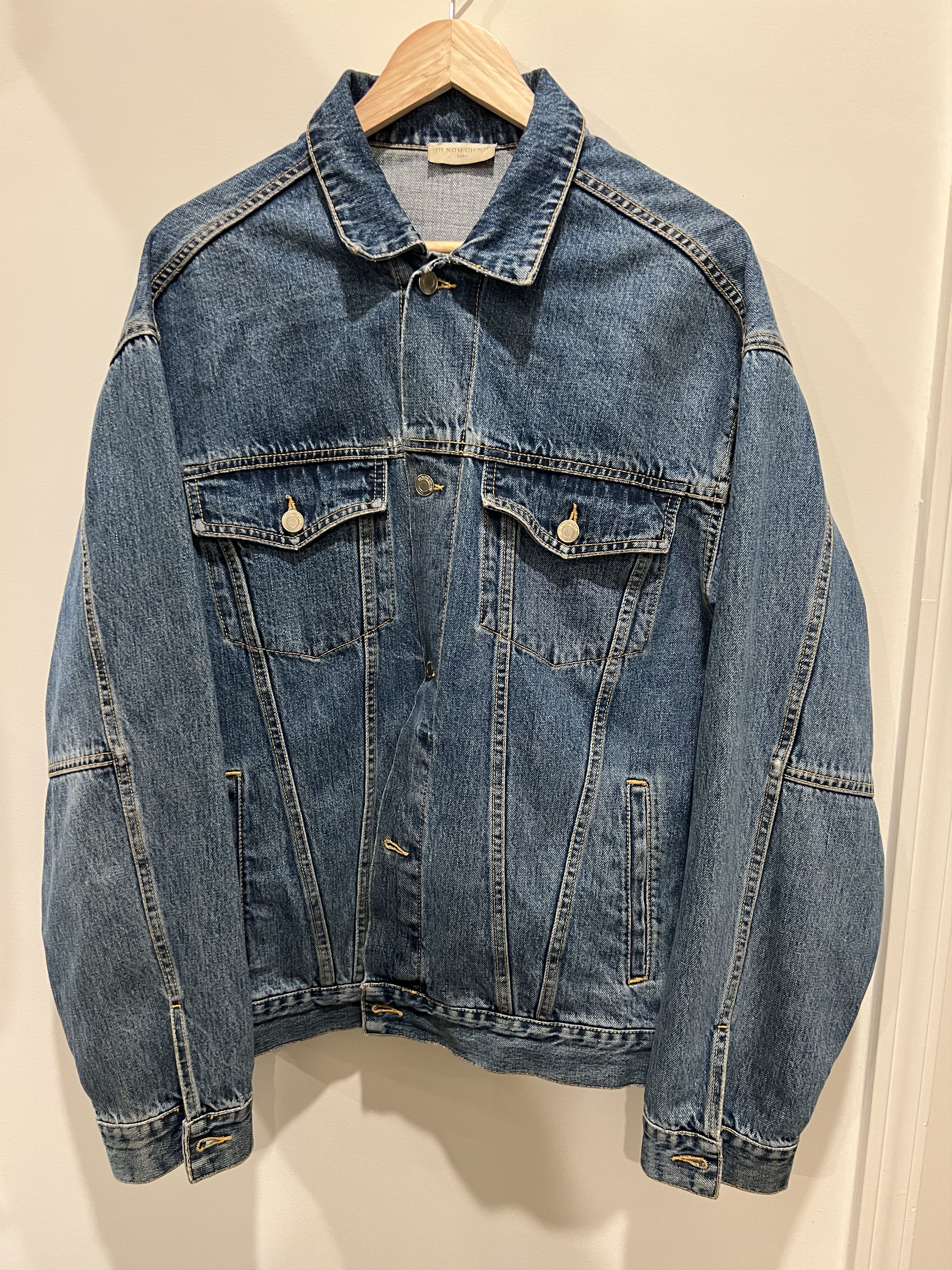 Ih Nom Uh Nit IH NOM UH NIT DENIM JACKET WITH EMBROIDERED LOGO ON THE BACK Size US L / EU 52-54 / 3 - 1 Thumbnail
