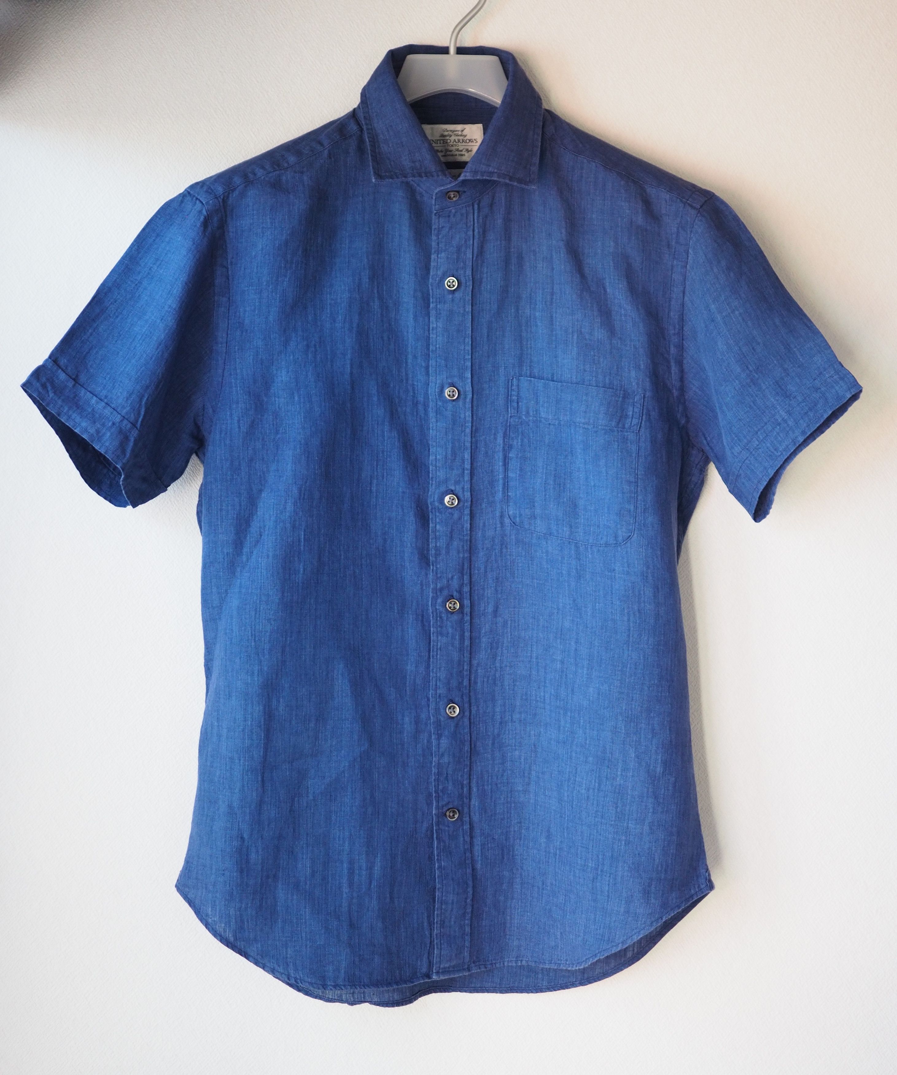 United Arrows Linen Button Up in Cobalt Blue Size US S / EU 44-46 / 1 - 1 Thumbnail