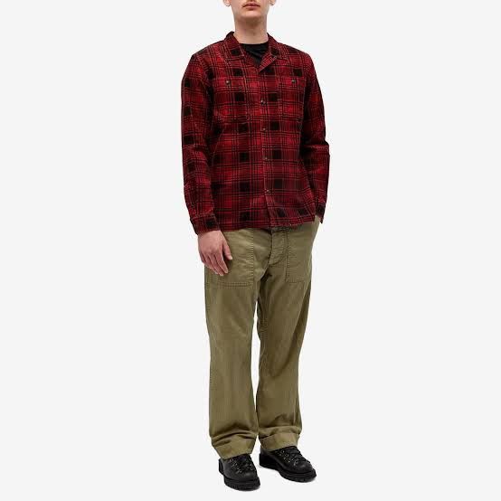 RRL Ralph Lauren RRL - Corduroy Monterey Checked Camp Shirt Size US XL / EU 56 / 4 - 8 Thumbnail