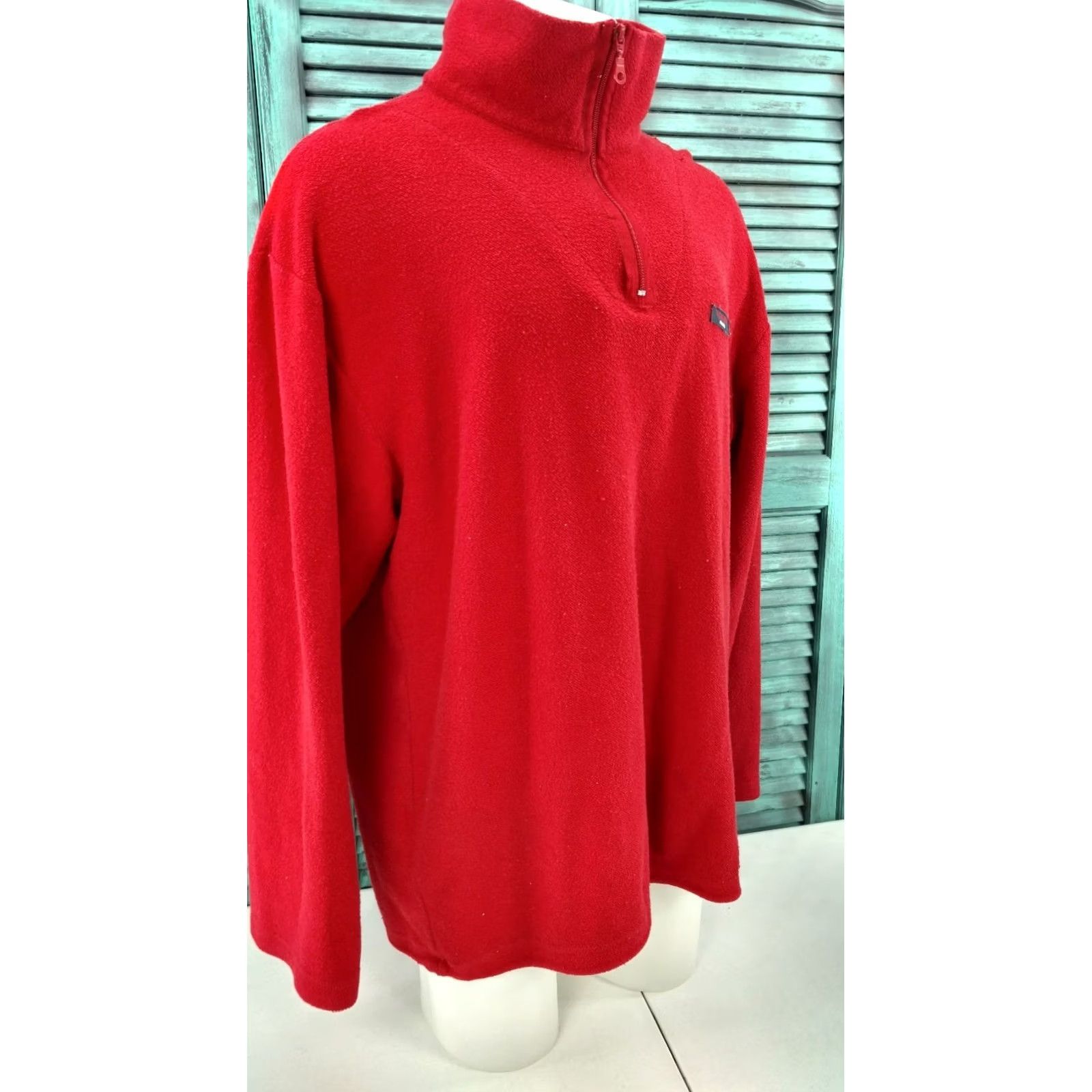 Tommy Hilfiger VTG Tommy Hilfiger Men's 2XL 1/4 Zip Red Pullover Sweater 100% Cotton 2XL Size XXL Size US XXL / EU 58 / 5 - 6 Thumbnail