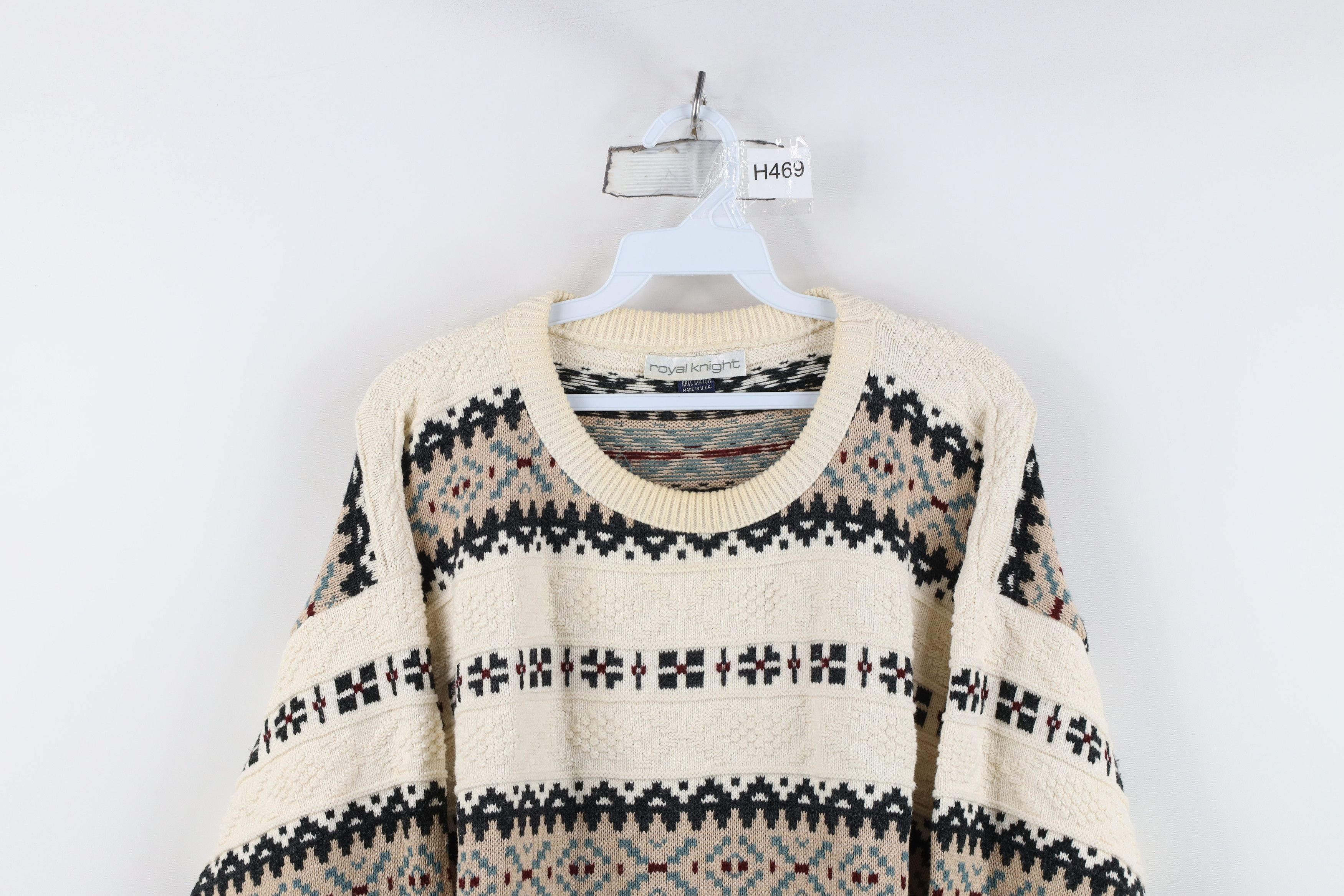 Vintage Vintage 90s Streetwear Cotton Fair Isle Knit Sweater USA Size US L / EU 52-54 / 3 - 2 Thumbnail