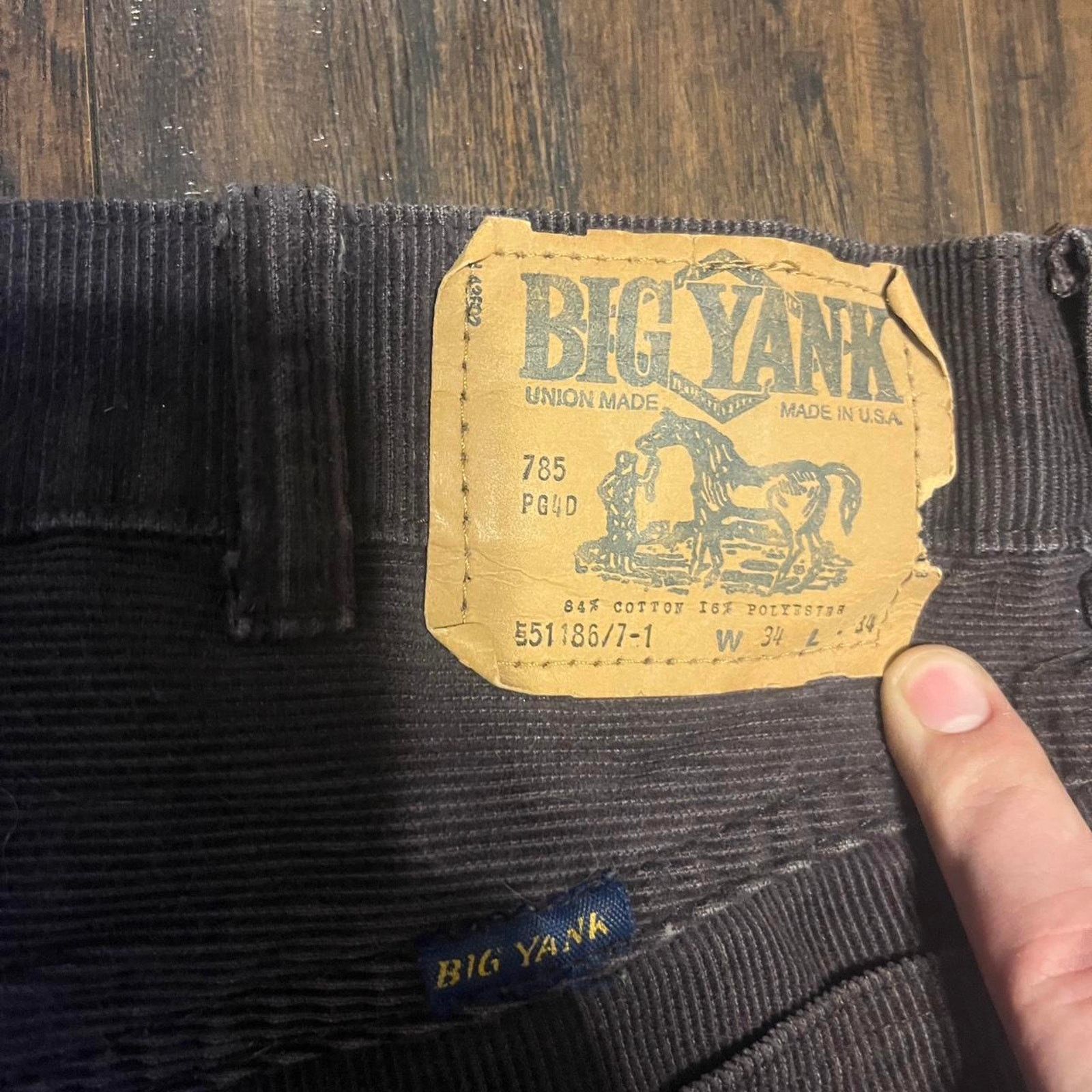 Vintage True Vintage 70s Big Yank Brown Corduroy Pants Size US 34 / EU 50 - 4 Thumbnail
