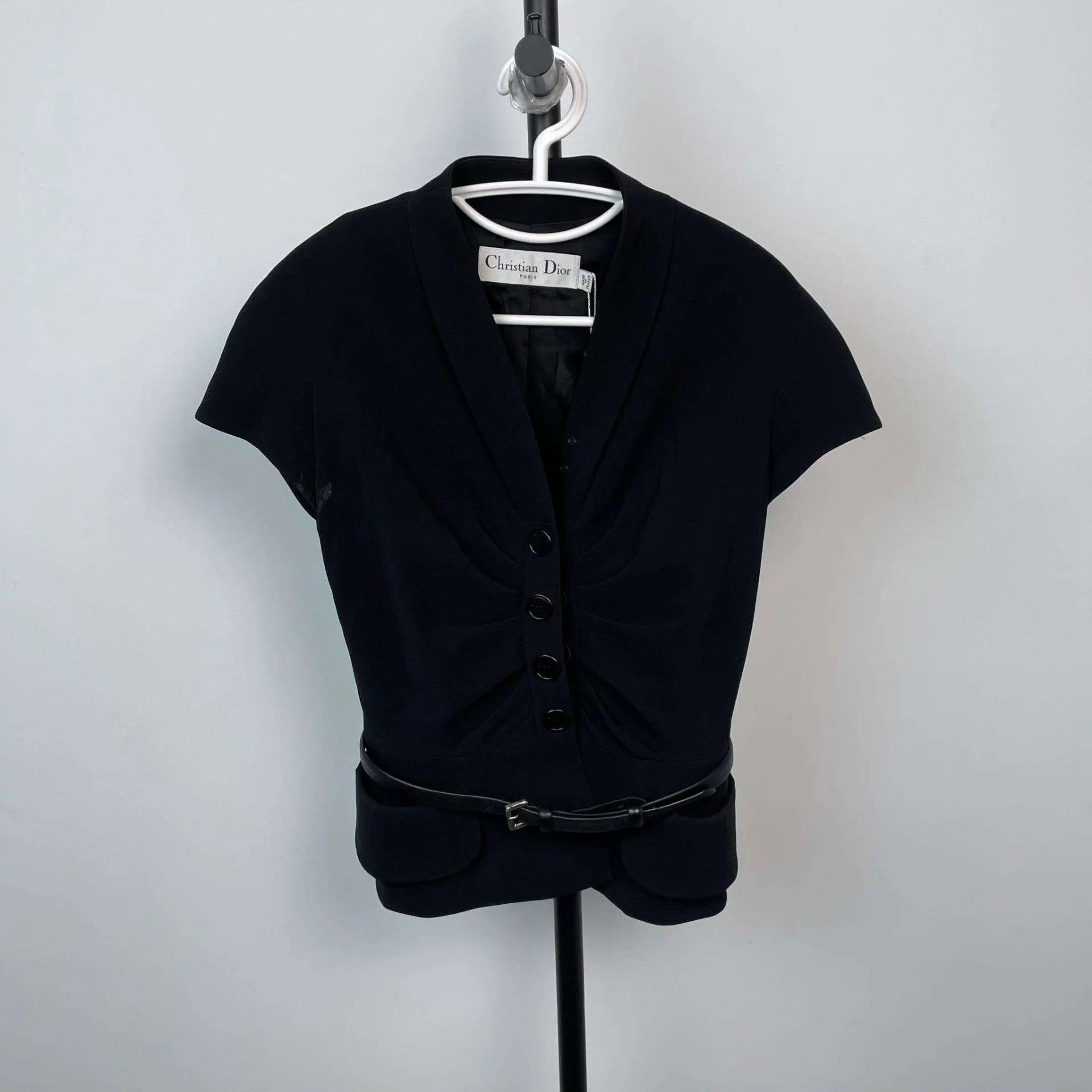 Dior men's silk vest black 38