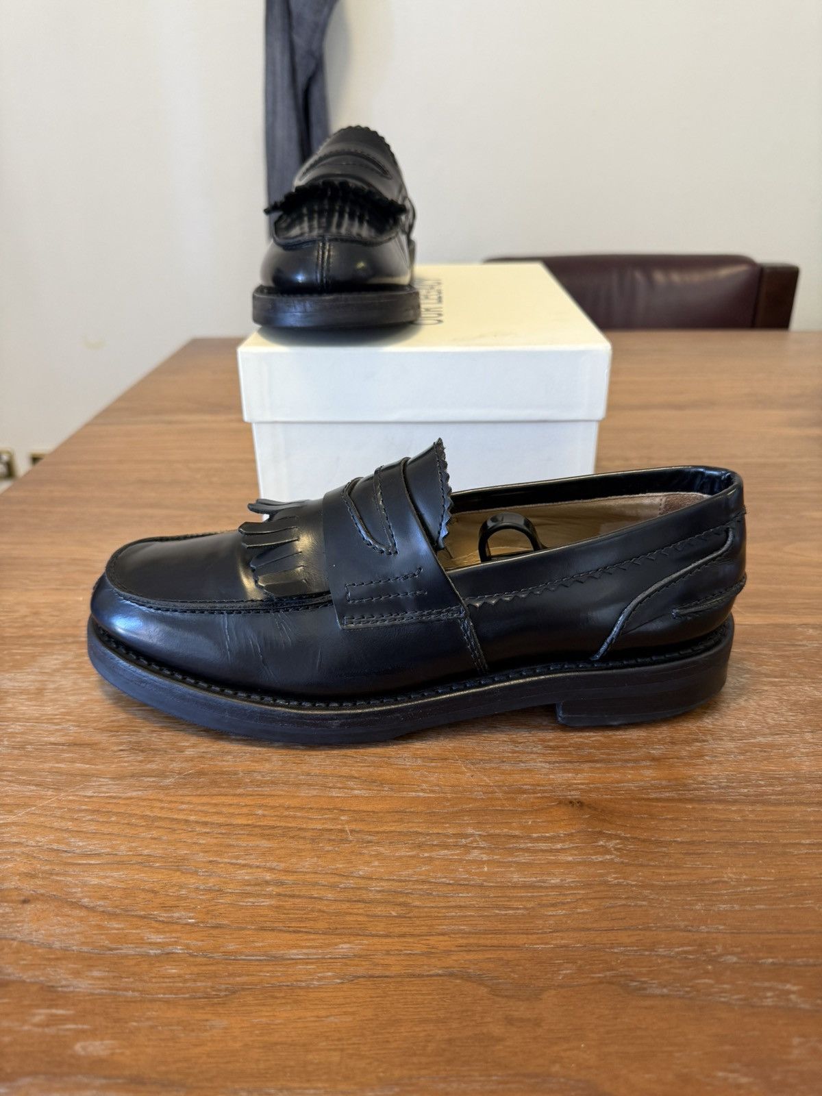 Our Legacy Our legacy black fringed loafers Size US 9 / EU 42 - 4 Thumbnail