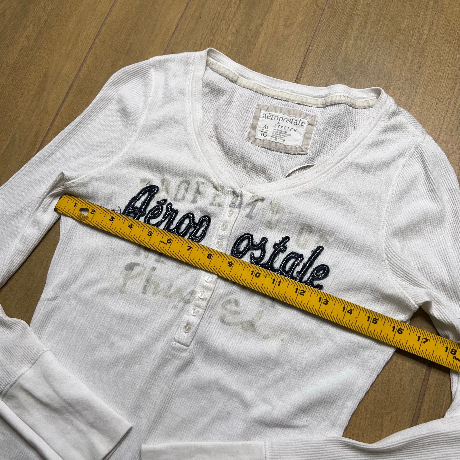 Aeropostale Vintage Aeropostale Y2K Henley Logo Embroidery Women Sz XL Size US XL / EU 56 / 4 - 5 Thumbnail