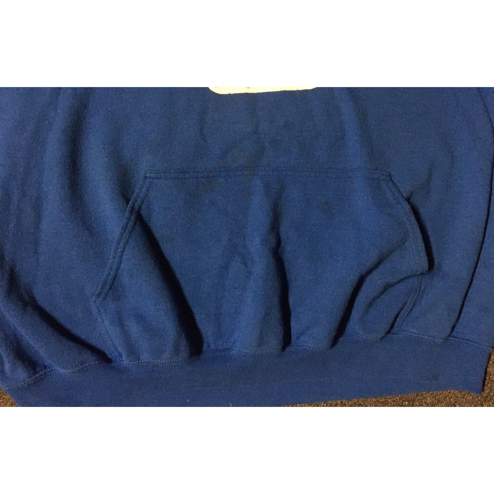 Vintage VINTAGE Grants Pass Cavemen Faded Hoodie XL Blue USA 90s Grunge Biker School Track & Field Mens Sweatshirt Size US XL / EU 56 / 4 - 3 Thumbnail