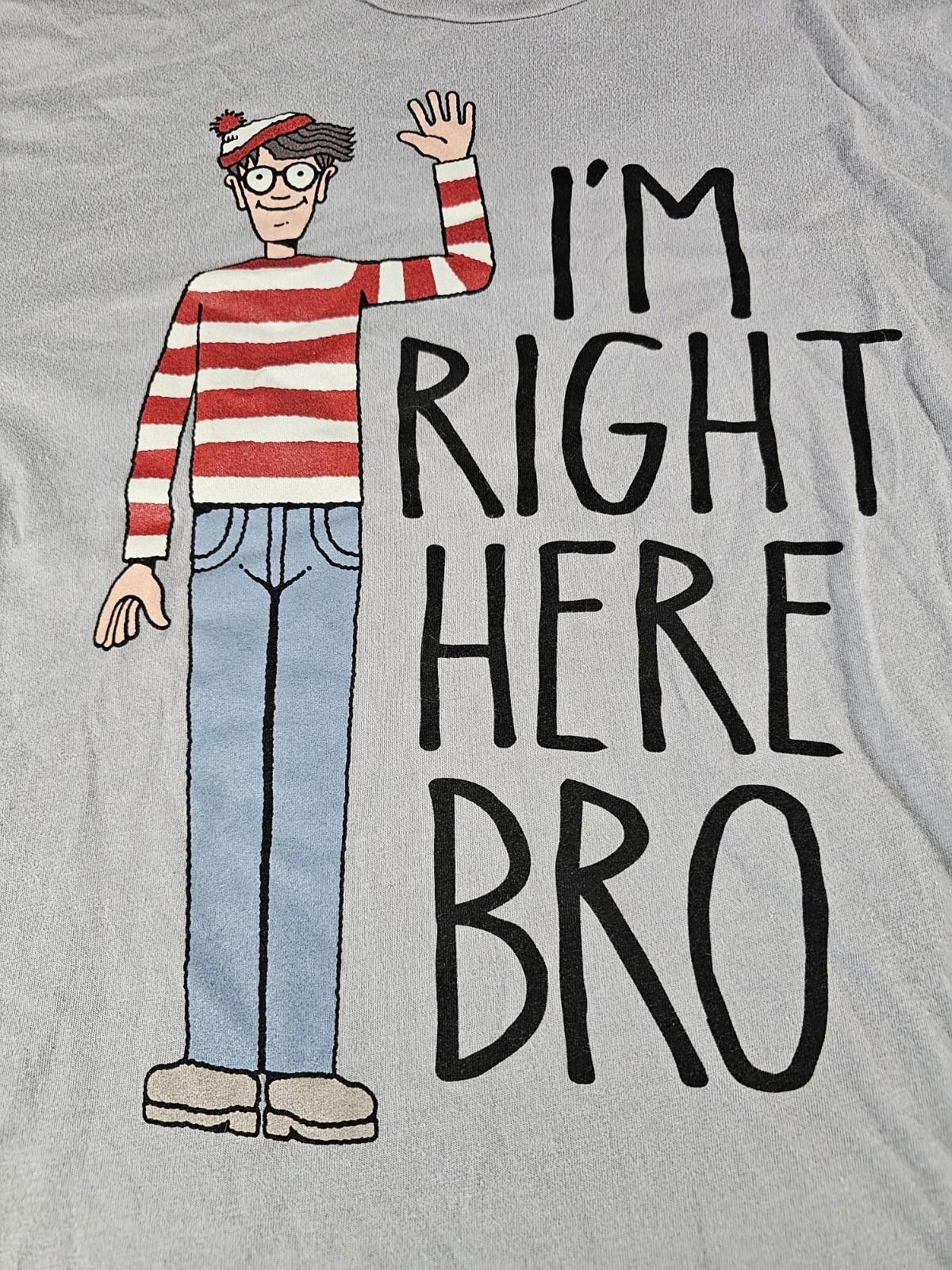 Mad Engine Where's Waldo I'm Right Here Bro NWT Medium Tshirt Size US M / EU 48-50 / 2 - 2 Thumbnail