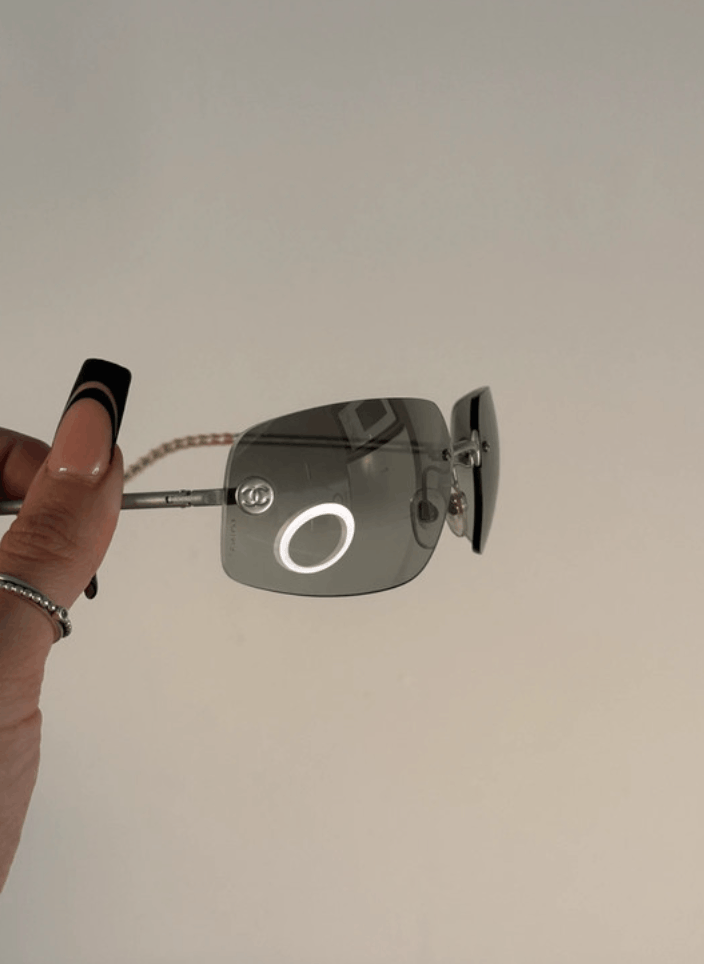 Chanel × Vintage CHANEL Sunglasses 4035 Mask Visor Rimless Ski Shield 4033 Size ONE SIZE - 5 Thumbnail