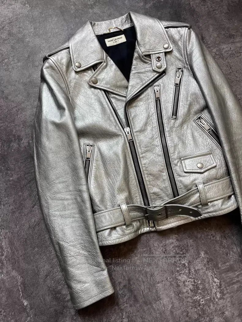 Saint Laurent Paris Saint Laurent Paris Zipper Leather Jacket Size XS / US 0-2 / IT 36-38 - 2 Thumbnail