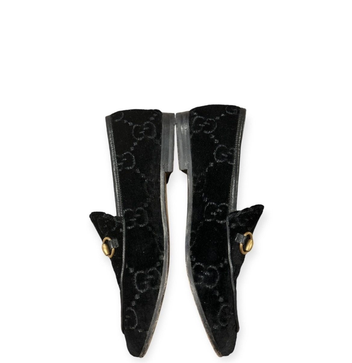 Gucci GUCCI Jordaan Velvet GG Horsebit Loafer Black Size 36 US 6 Size US 6 / IT 36 - 4 Thumbnail