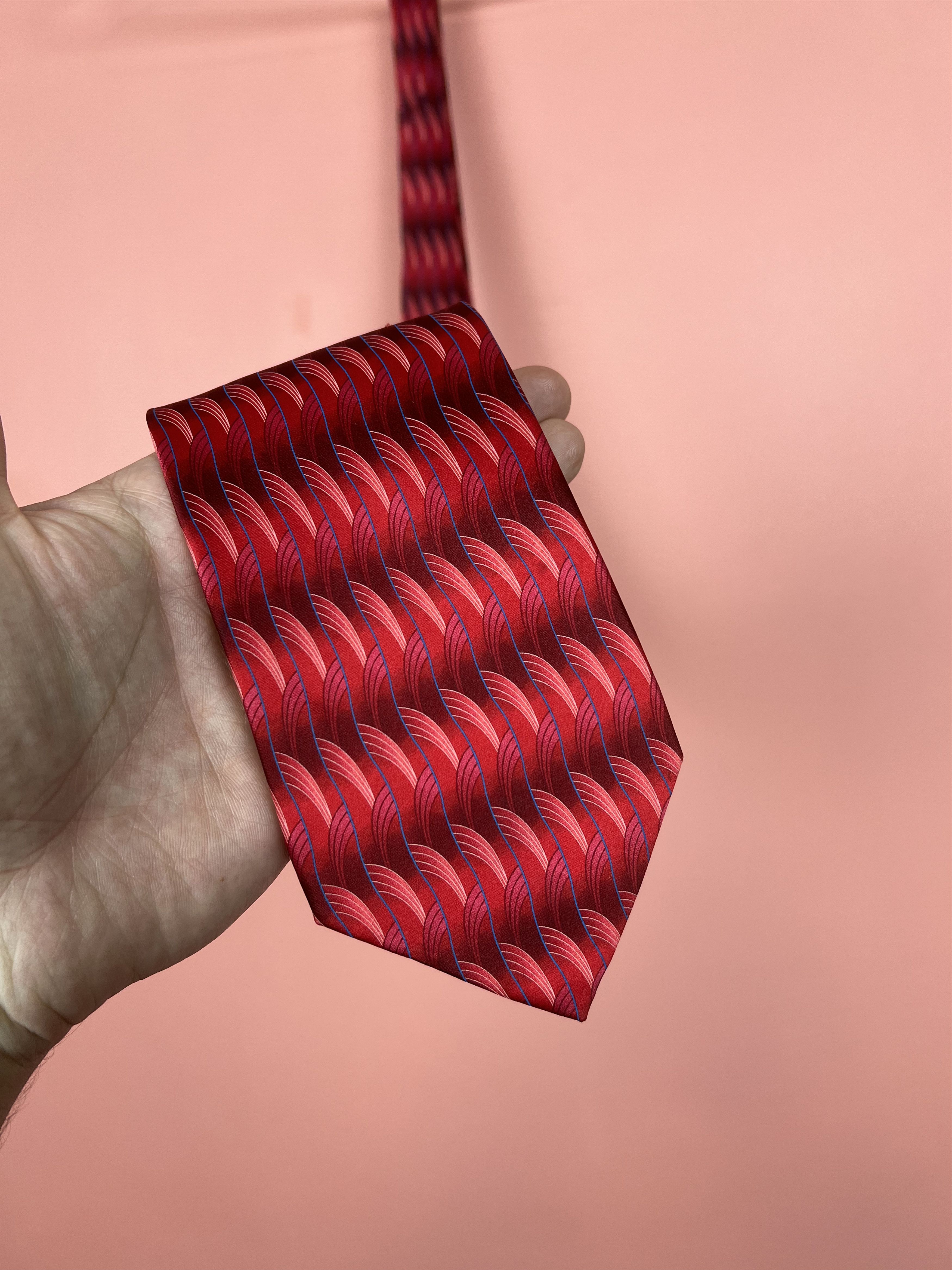 Lanvin Lanvin tie silk luxury vintage red Size ONE SIZE - 4 Thumbnail