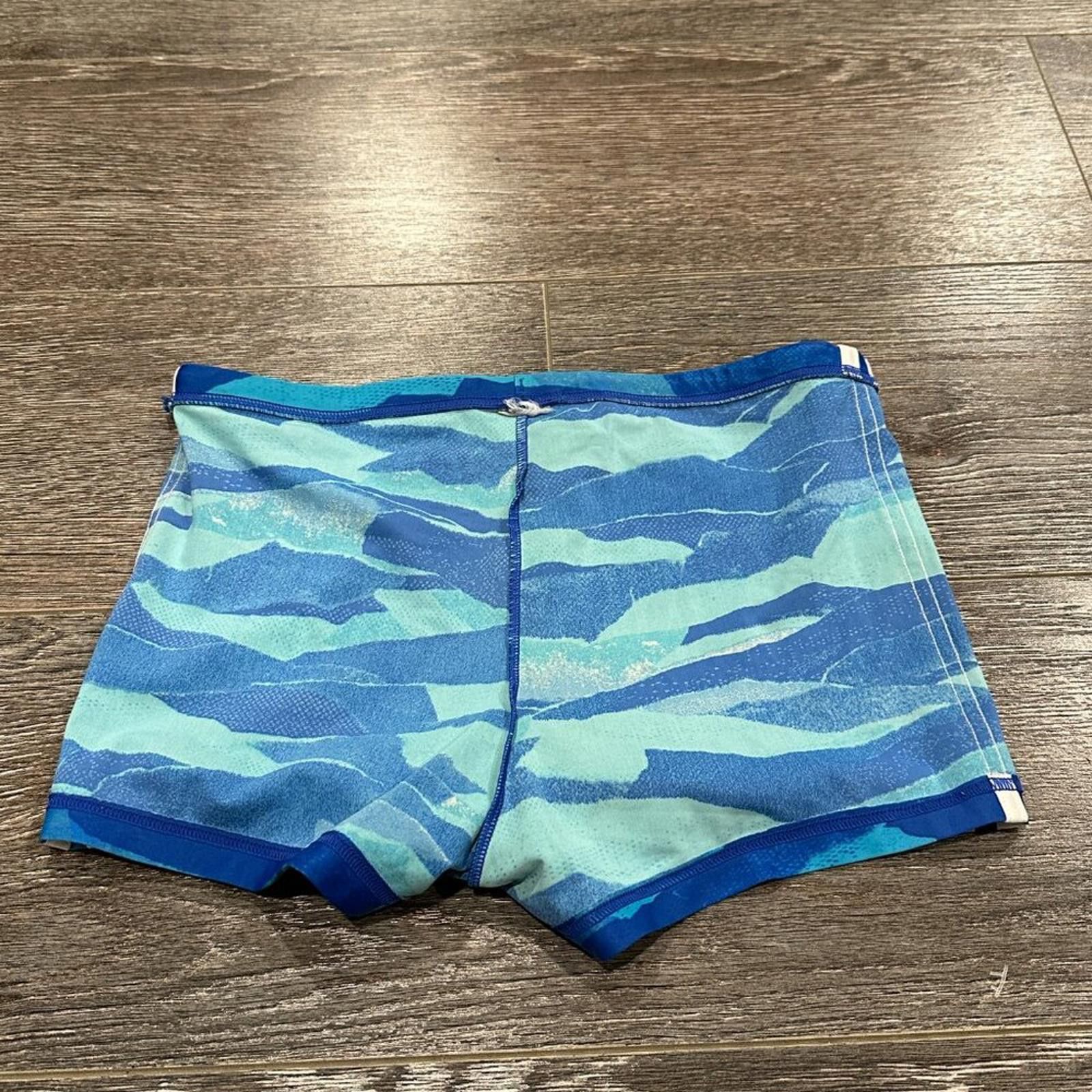 Adidas Adidas Men’s Swim Brief Shorts – Blue Camo – Fits S/M Size US 32 / EU 48 - 7 Thumbnail