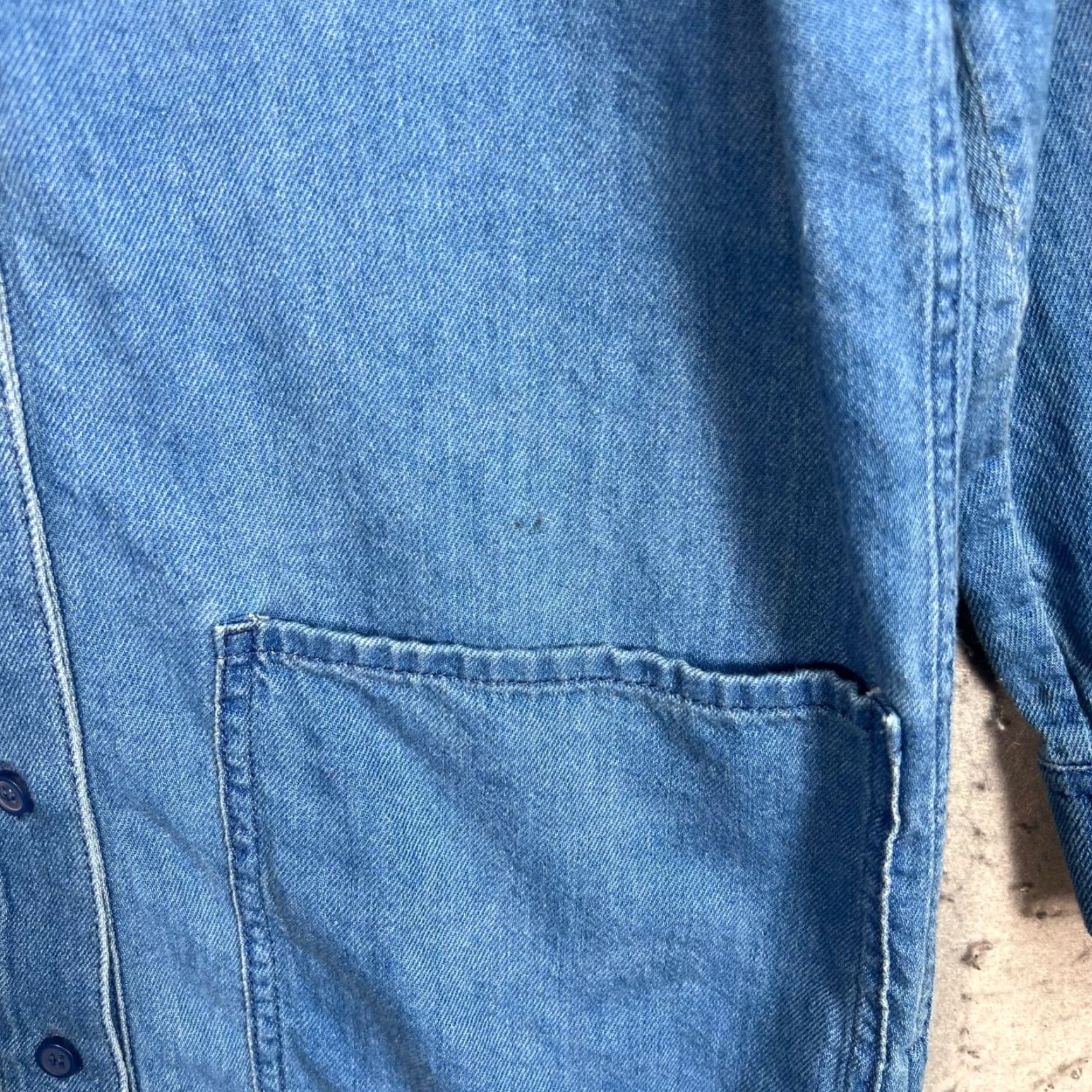 Cos COS Shirt Dress Women Oversized Denim Midi 2 Blue Cotton Button-Down Collared 2nd Hand/Natural Vintage No Mens Womens Girls Boys Size XS / US 0-2 / IT 36-38 - 7 Thumbnail