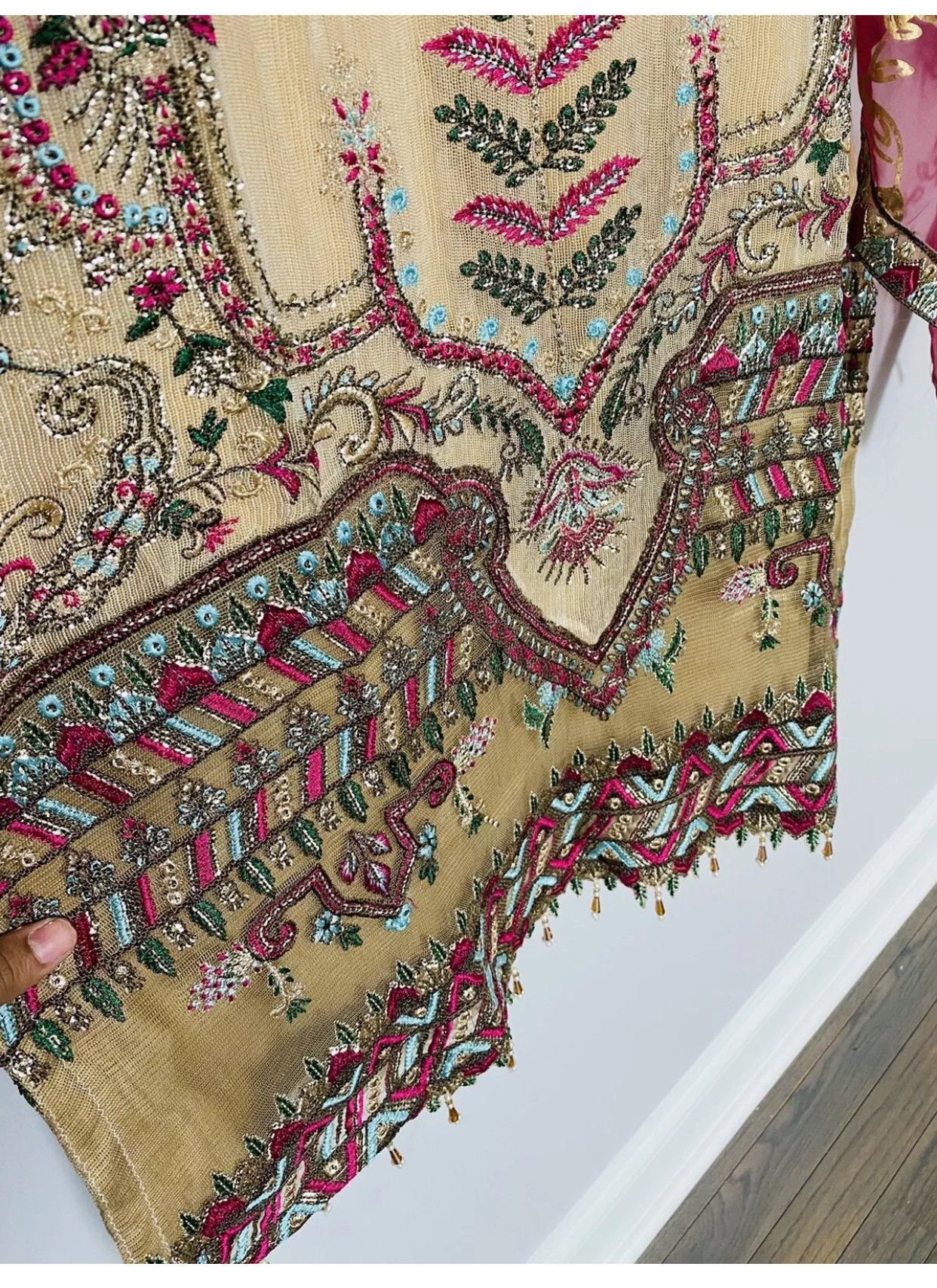 Other NWT Pakistani Indian Women Designer Heavy Work 3 pc suit Size M / US 6-8 / IT 42-44 - 4 Thumbnail