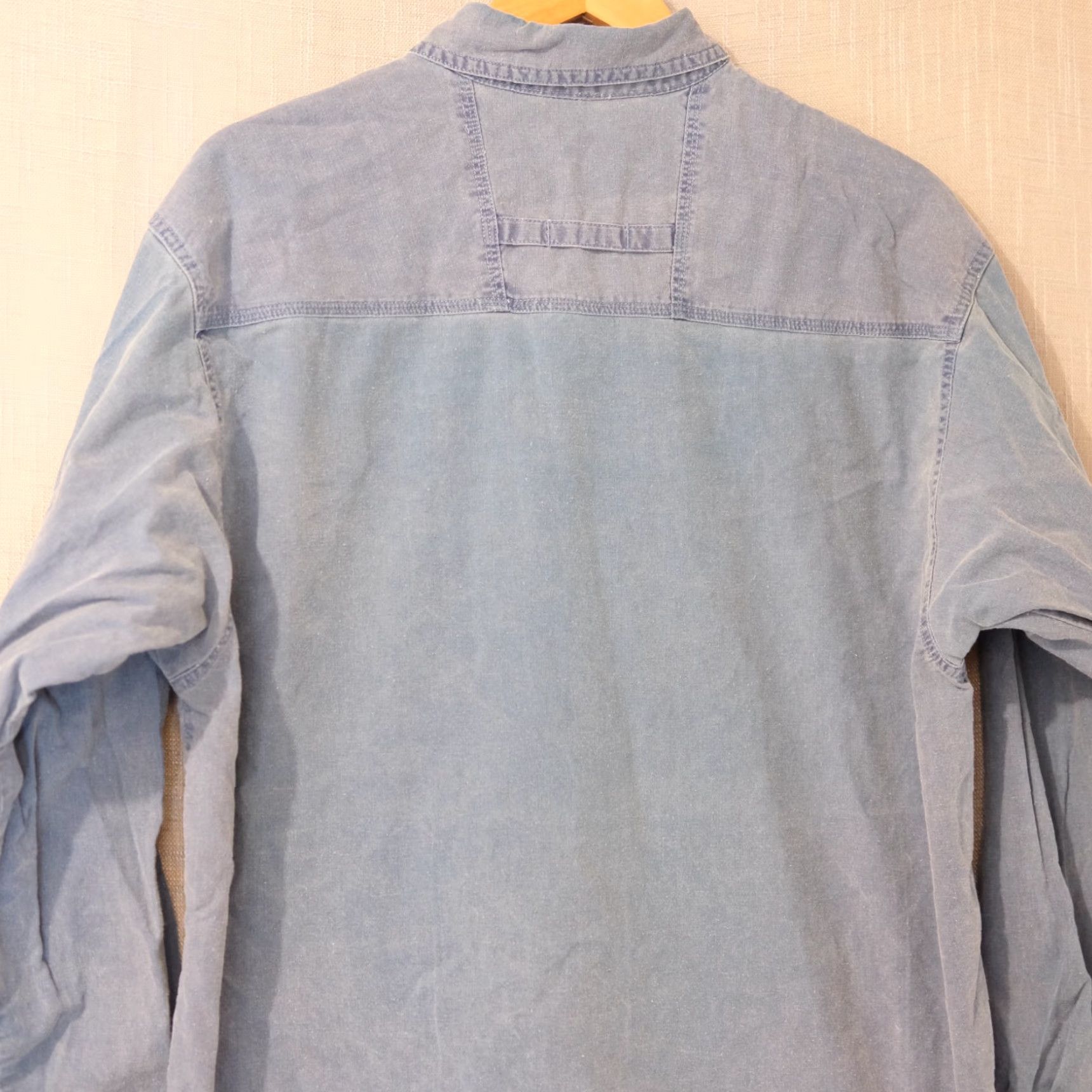 Denime Columbia Denim Shirt Blue Long Sleeve Outdoors Ranch Workwear Mens L Size US L / EU 52-54 / 3 - 7 Thumbnail