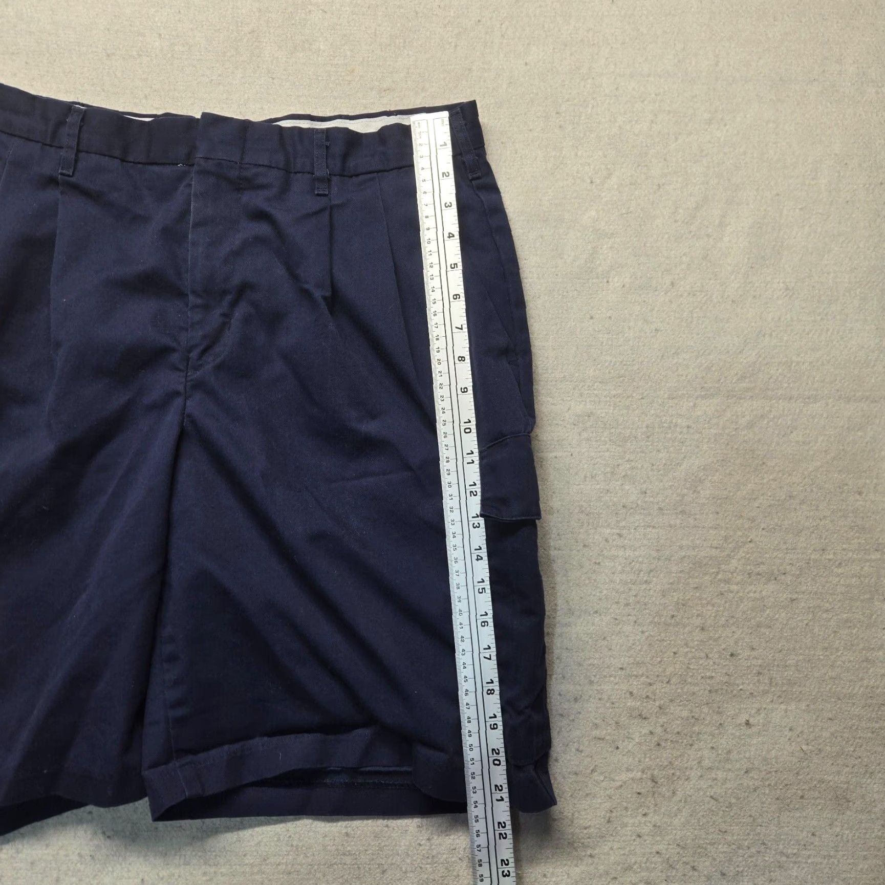 Vintage WearGard Cargo Shorts Blue Solid Workwear Front Pockets Adult Men's 36W 36 in Waist 36 Canvas Cotton Polyester Pockets Slas... Size US 36 / EU 52 - 5 Thumbnail