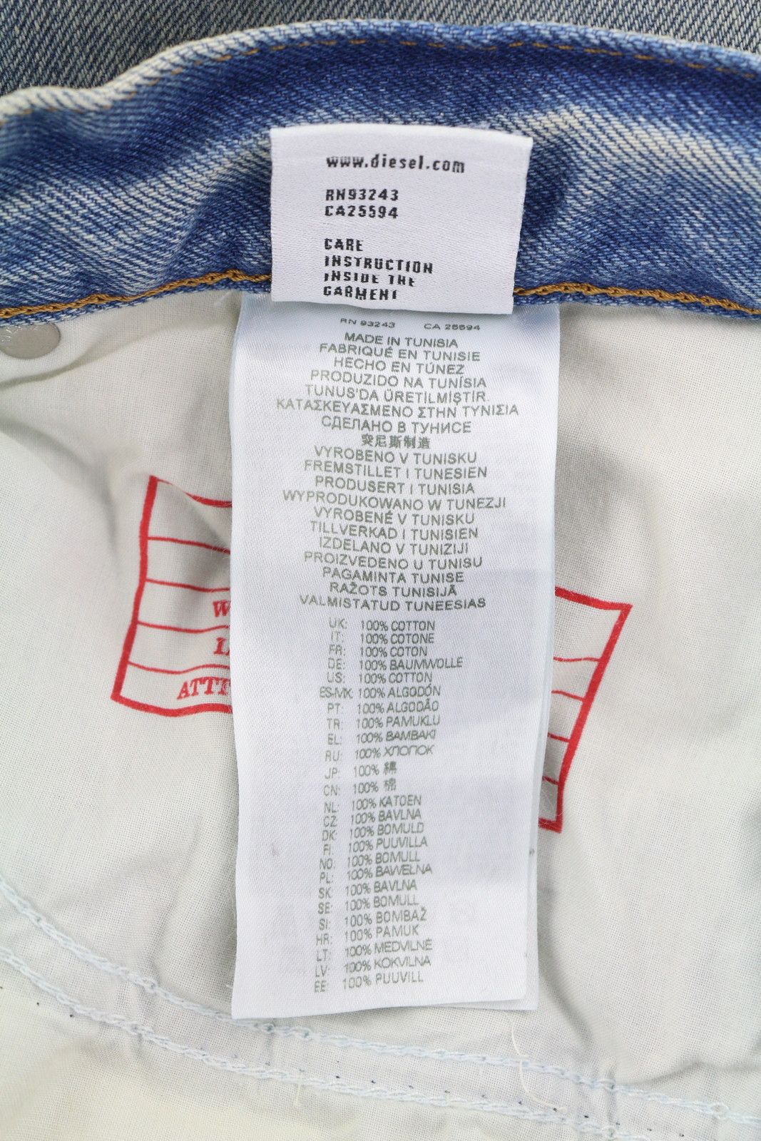 Diesel 2010 09D79 W30/L34 Loose Straight Washed Jeans 40913 Size US 30 / EU 46 - 10 Thumbnail
