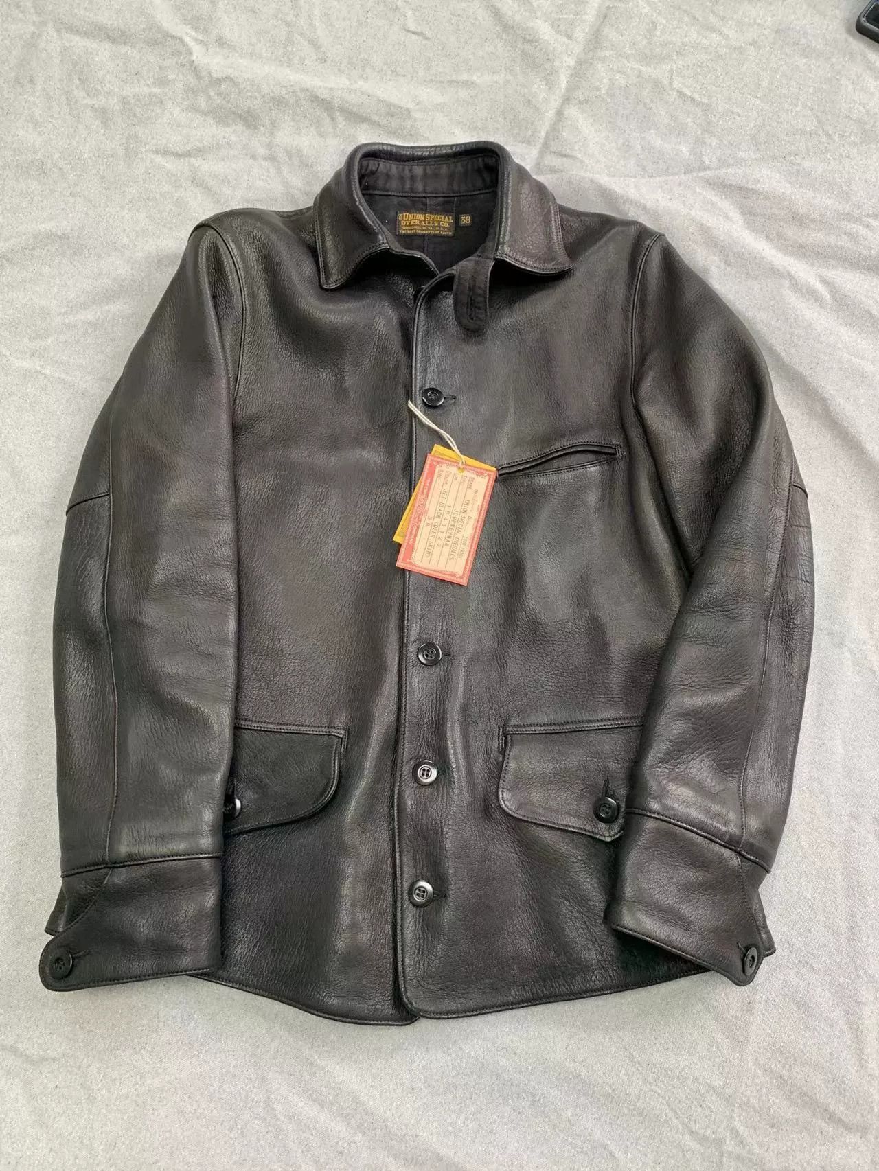 Freewheelers Black Deerskin Work Coat Size US M / EU 48-50 / 2 - 1 Thumbnail