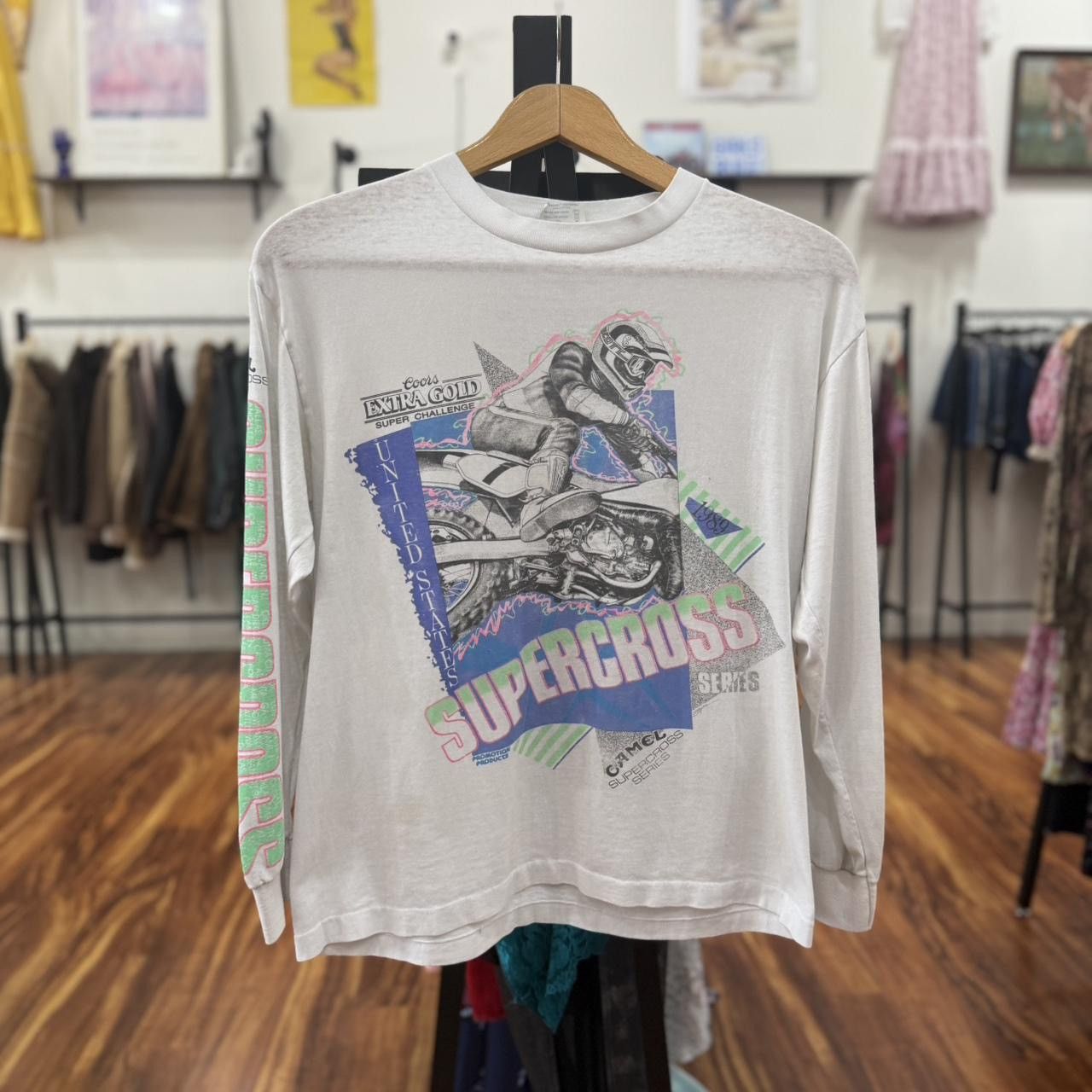 Camel × Vintage Vintage 1989 Supercross Camel Coors Light Moto Racing Tee Size US L / EU 52-54 / 3 - 3 Thumbnail