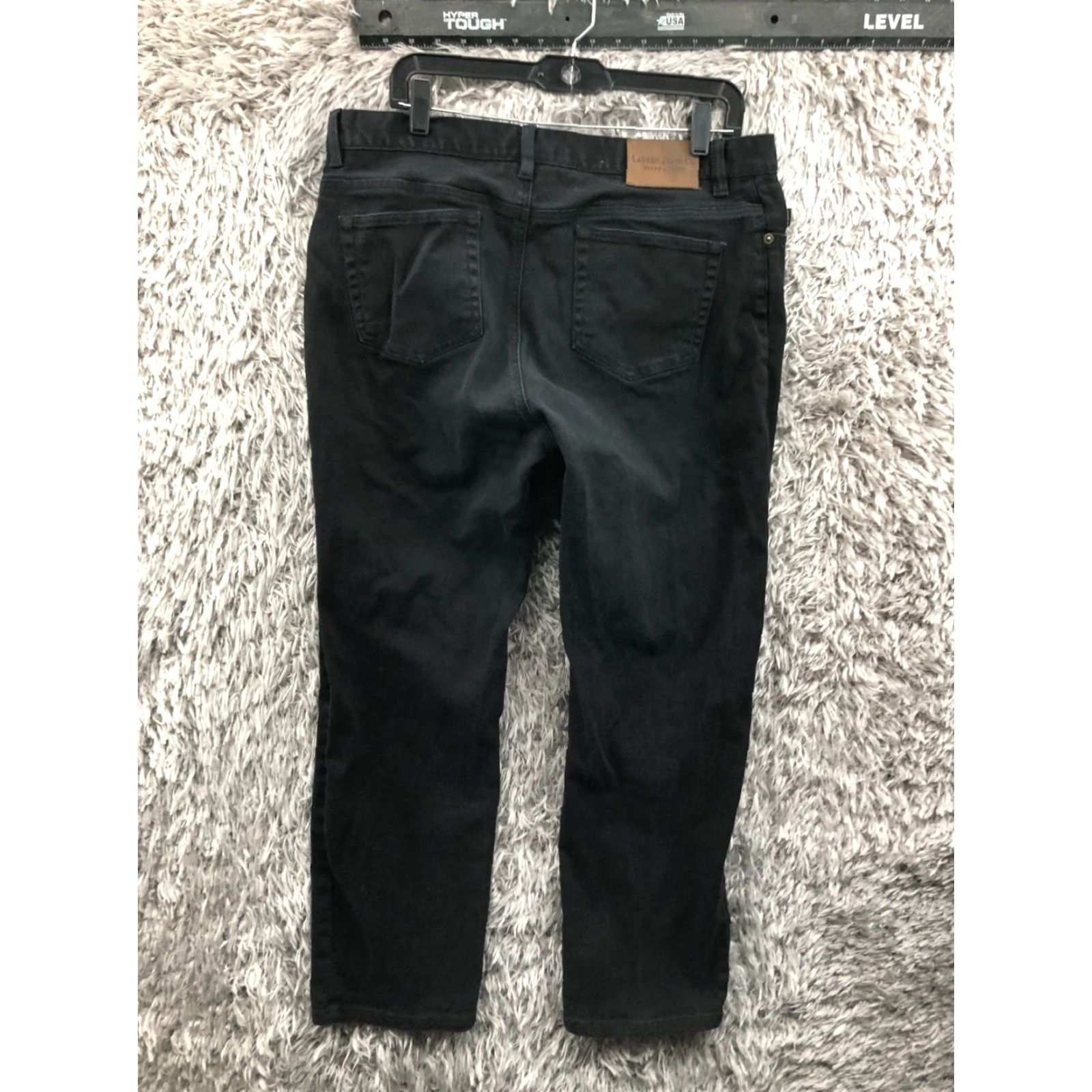 CO Lauren Jeans Co. Straight Jeans Women's Dark Black 14 Size 14 Denim Cotton Regular 5-Pocket Modern Classic Size 36" / US 14 / IT 50 - 5 Thumbnail