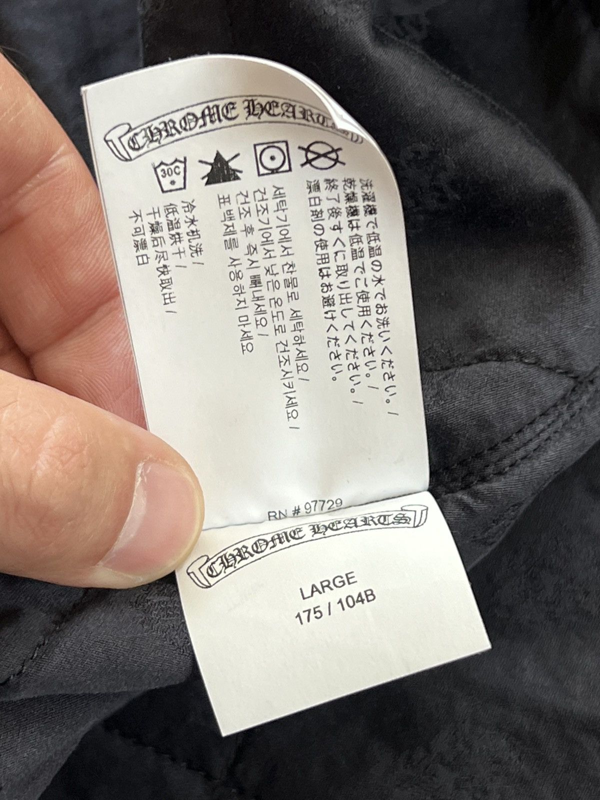 Chrome Hearts Chrome Hearts Quilt Lined WorkDog Denim Jacket Size US L / EU 52-54 / 3 - 9 Thumbnail