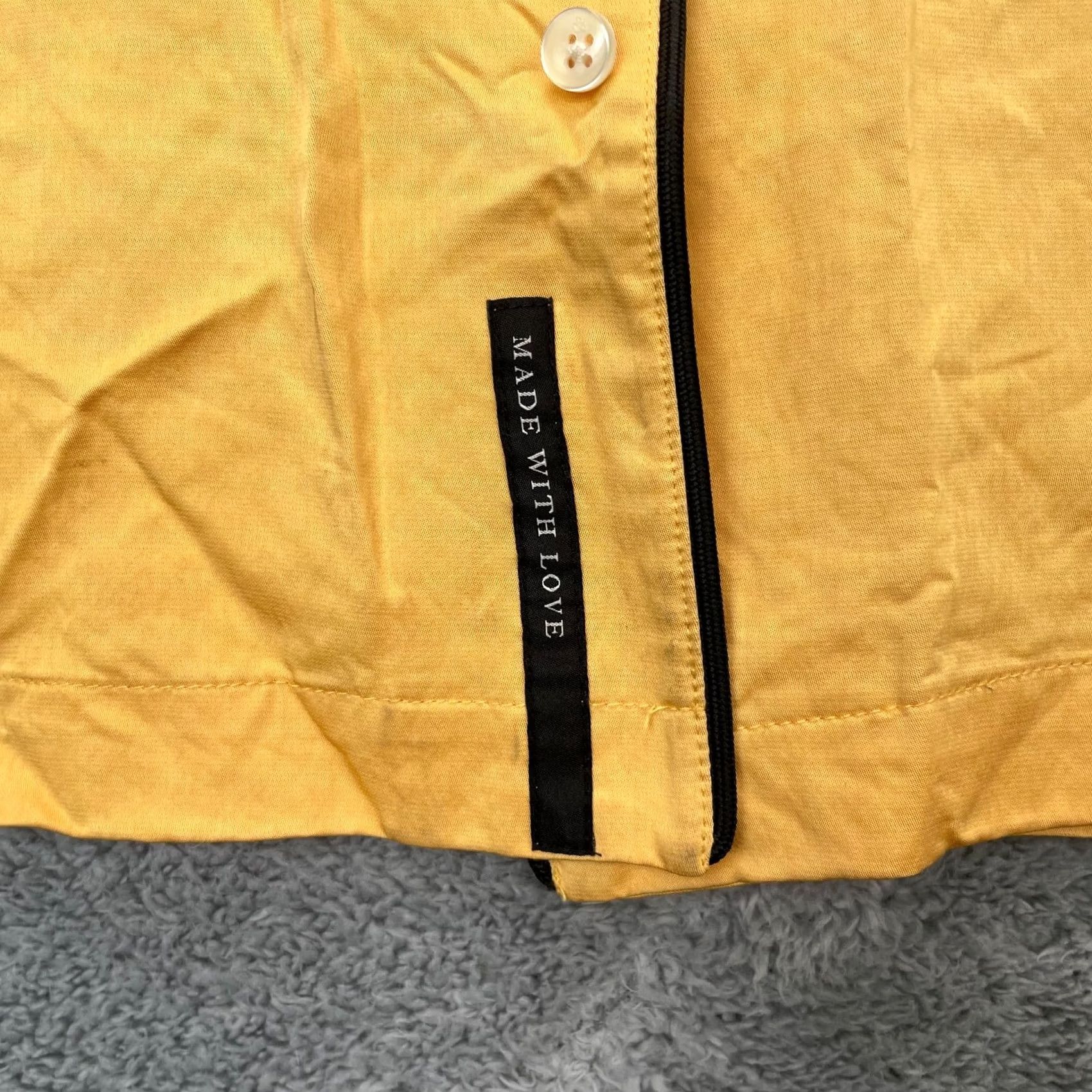 Scotch & Soda Scotch And Soda Shirt Mens Medium Yellow Elvis Wonder Embroidered Satin Short Size US M / EU 48-50 / 2 - 7 Thumbnail