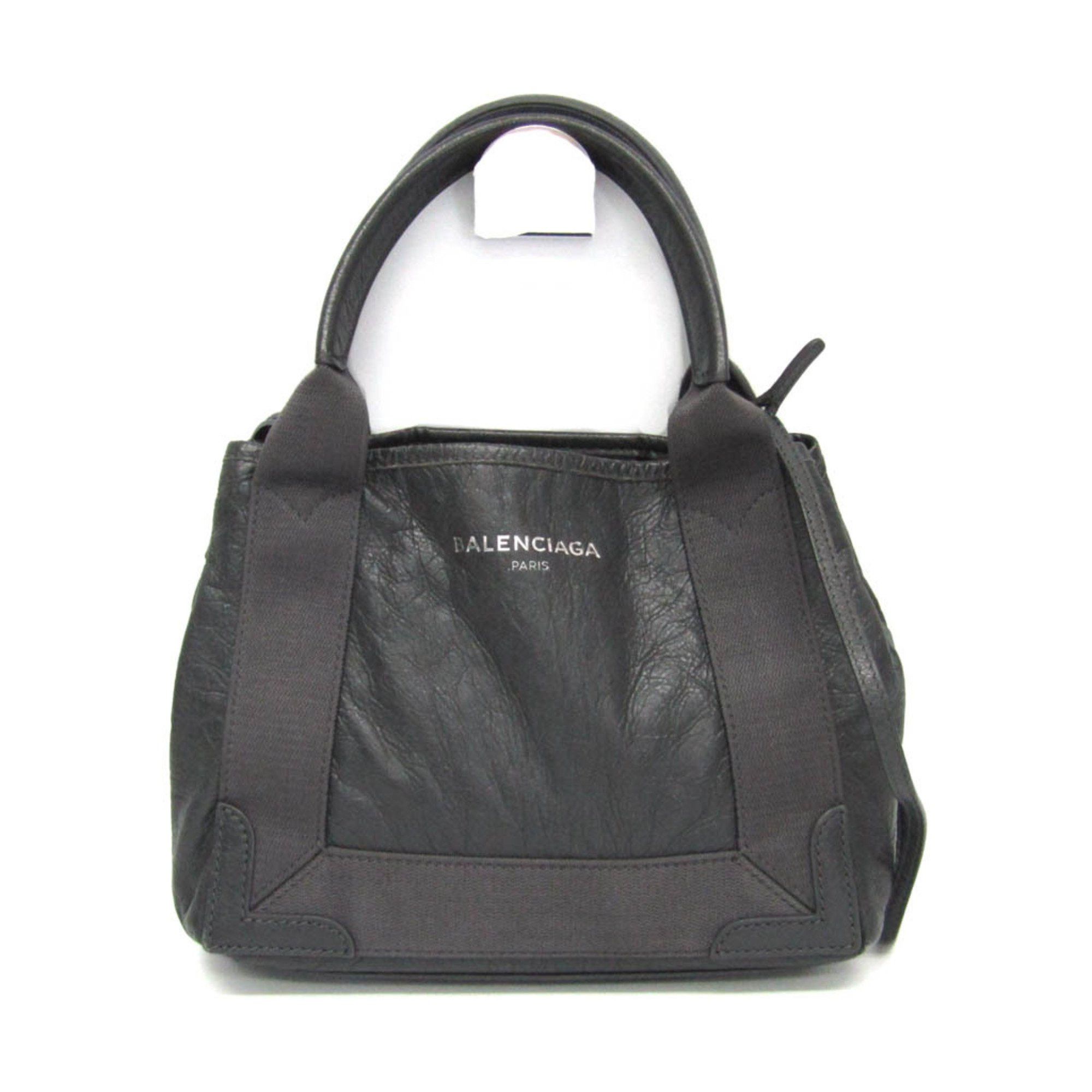 Balenciaga Balenciaga Navy Cabas XS 390346 Women's Leather Handbag,Shoulder Bag Dark Gray Size ONE SIZE - 1 Thumbnail