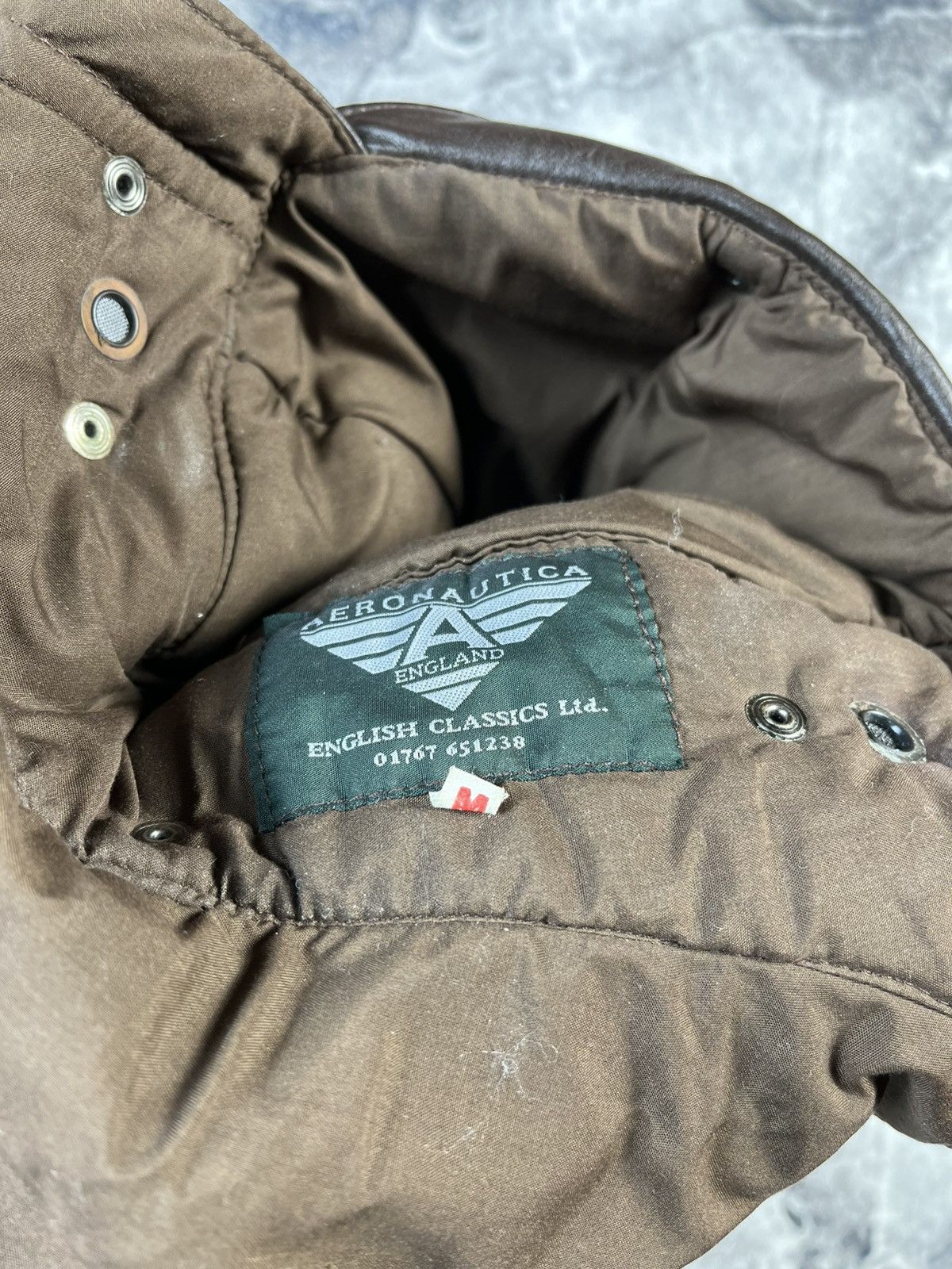 Aeronautica Militare Aeronautica England Leather Aviator Hat Brown Size M Size ONE SIZE - 13 Thumbnail