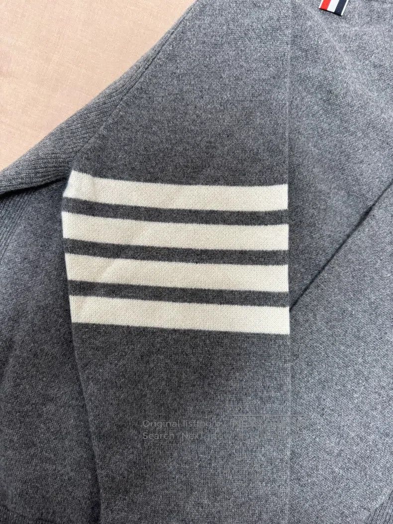 Thom Browne Thom Browne Gray cashmere knit sweater Size US L / EU 52-54 / 3 - 3 Thumbnail