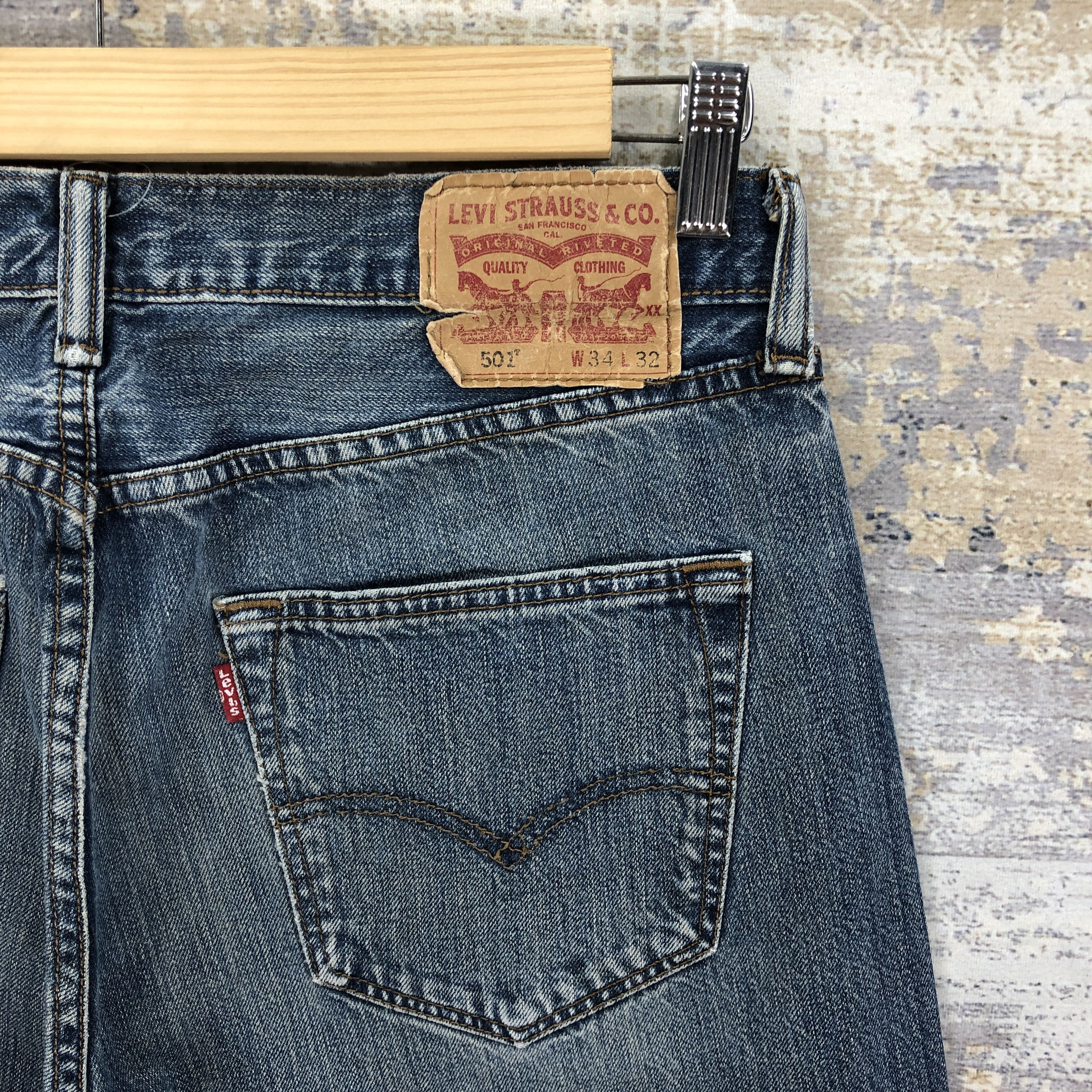 Levi's Vintage Y2K Levis 501 Faded Jeans Levi's Mud Stonewash Denim Size US 32 / EU 48 - 5 Thumbnail