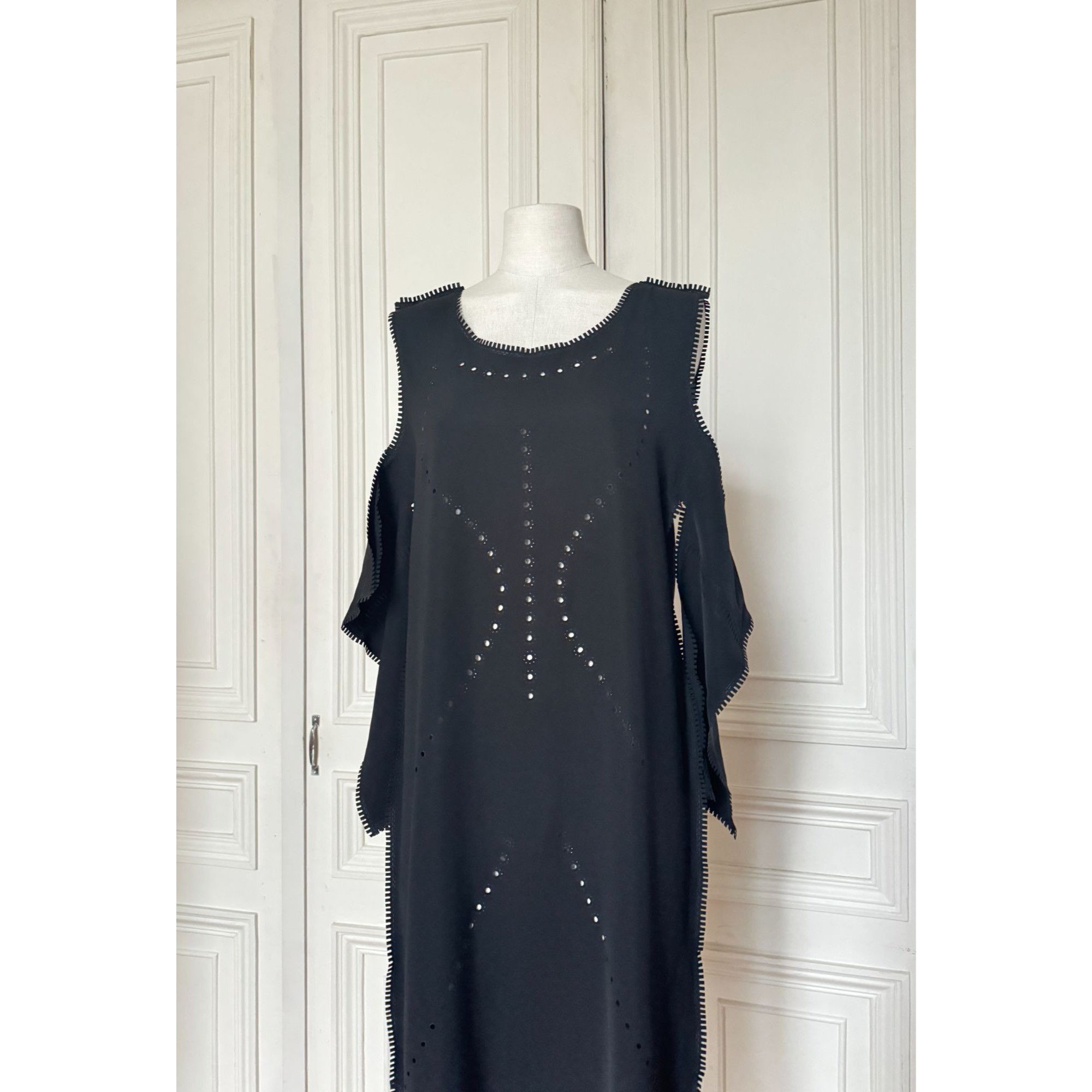 Issey Miyake Cut Off Black Dress Size M / US 6-8 / IT 42-44 - 2 Thumbnail